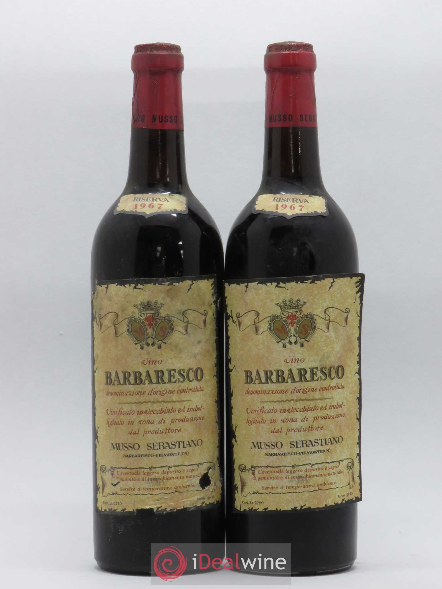 Barbaresco DOCG Riserva Musso Sebastiano 1967 - Posten von 2 Flaschen - 0