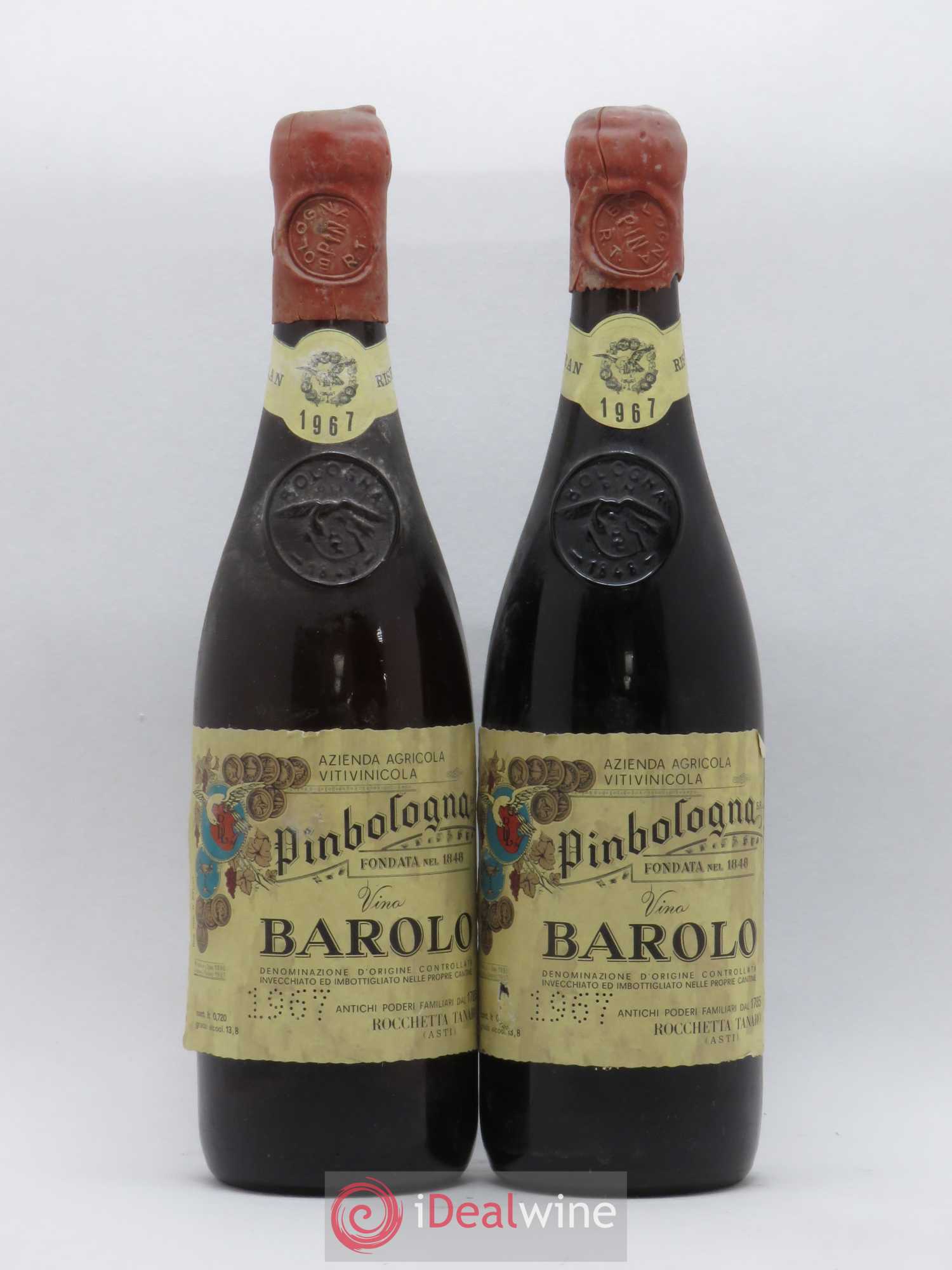 Barolo Pinbologna Gran Riserva 1967 - Lot de 2 bouteilles - 0