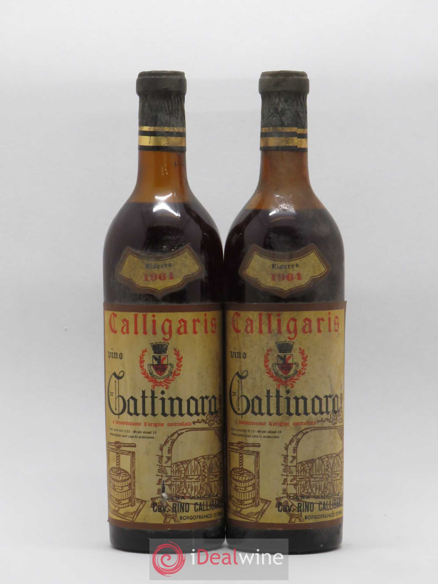 Gattinara DOCG Riserva Calligaris 1964 - Lot of 2 bottles - 0