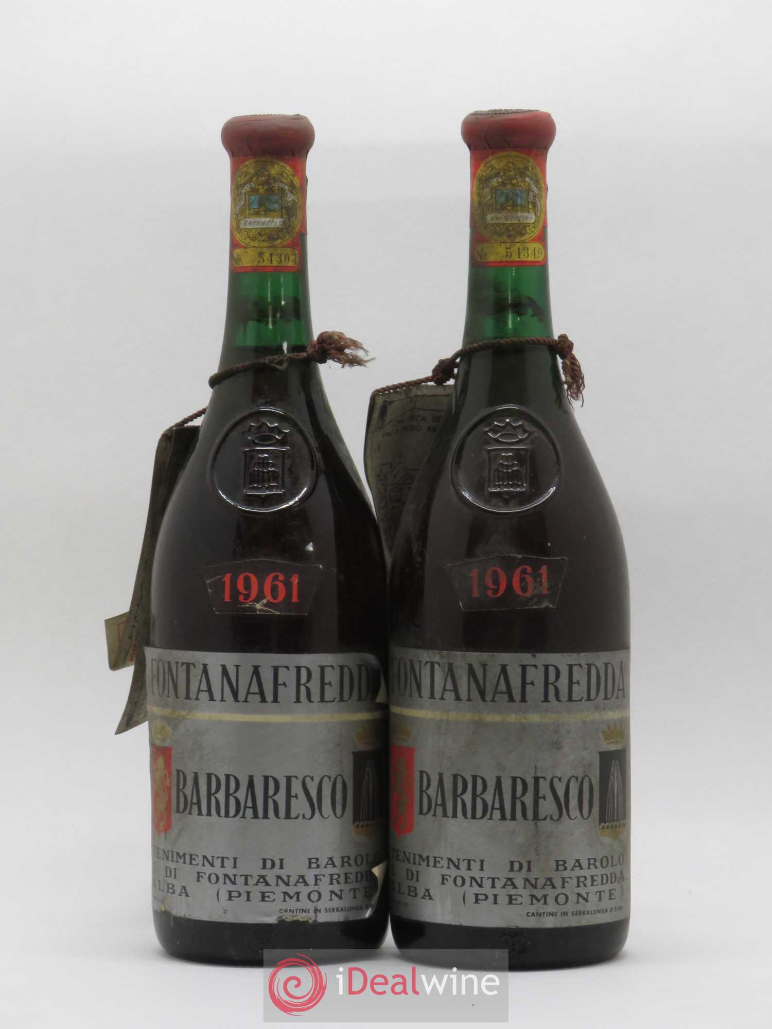 Barbaresco DOCG Fontanafredda 1961 - Posten von 2 Flaschen - 0