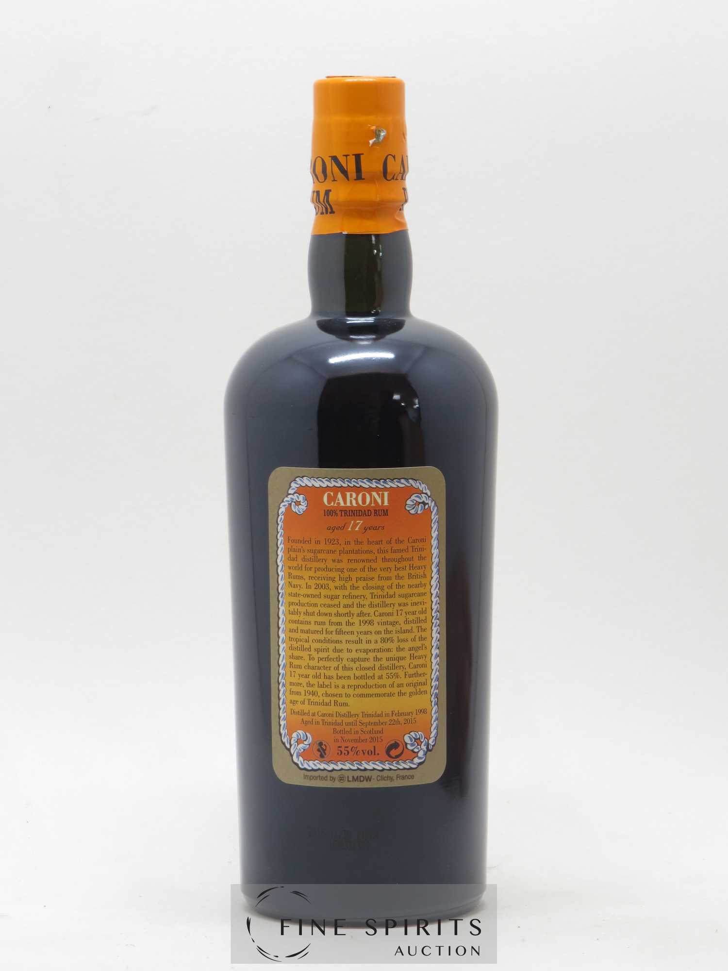 Caroni 17 years 1998 Of. 110° Proof bottled 2015 LMDW Extra Strong - Lot de 1 bouteille - 2