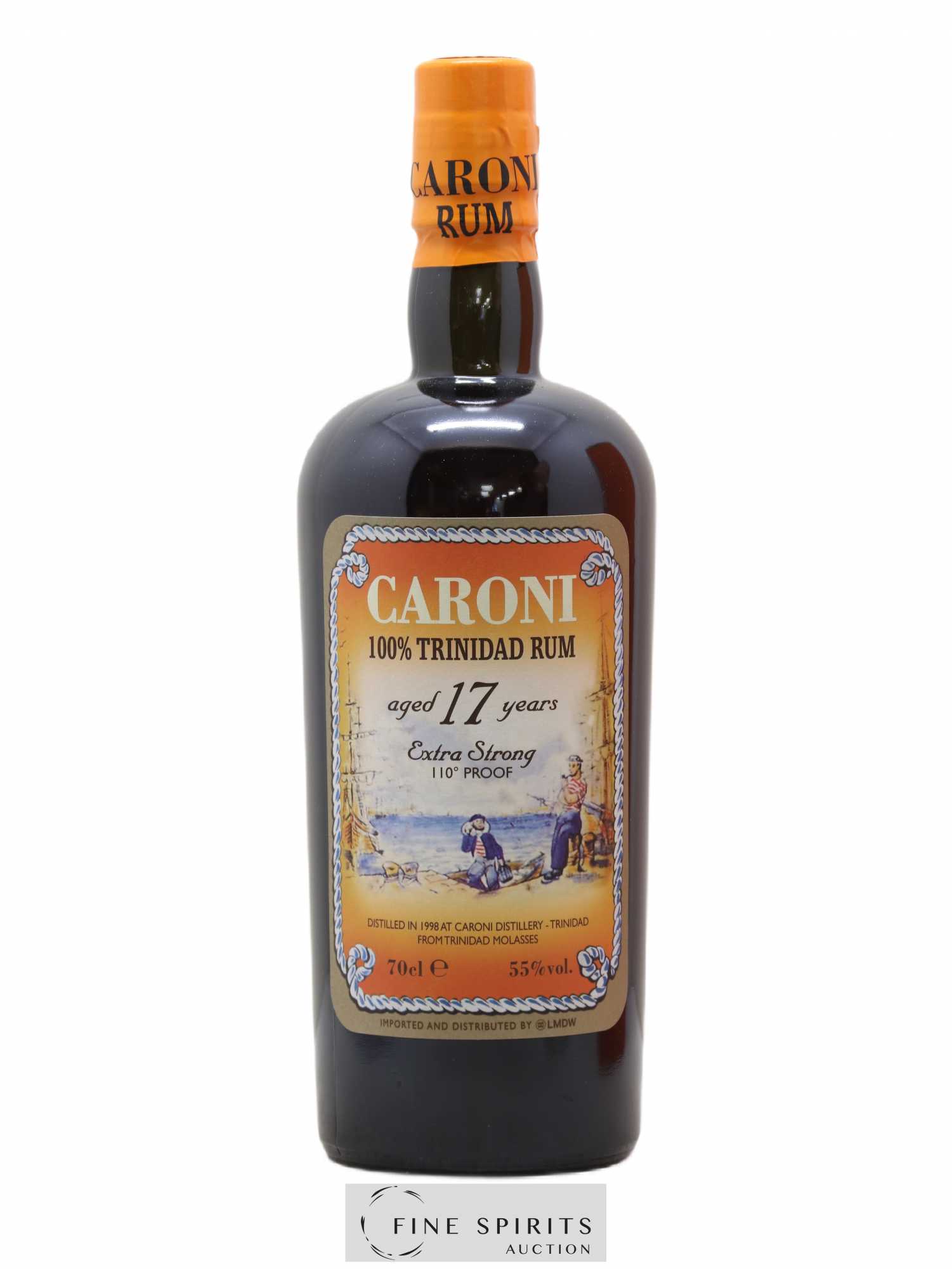 Caroni 17 years 1998 Of. 110° Proof bottled 2015 LMDW Extra Strong - Lot de 1 bouteille - 1