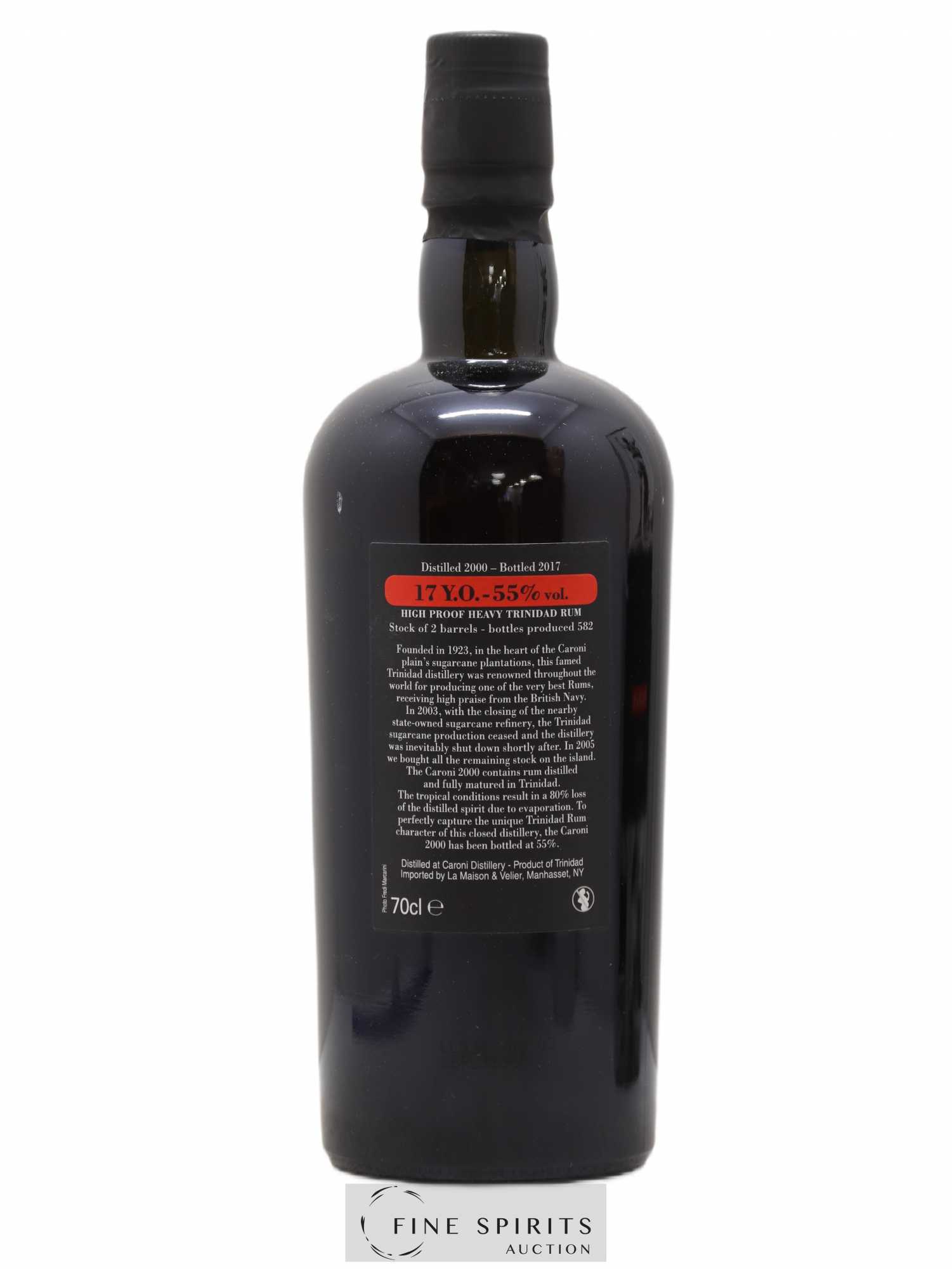 Caroni 17 years 2000 Velier 110 Proof One of 582 - bottled 2017 - Lot de 1 bouteille - 2