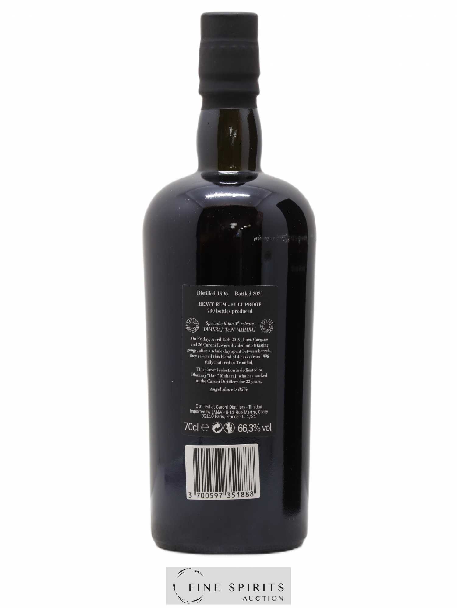 Caroni 1996 Velier Special Edition Dhanraj Dan Maharaj 5th Release - One of 730 - bottled 2021 Employee Serie - Lot de 1 bouteille - 2