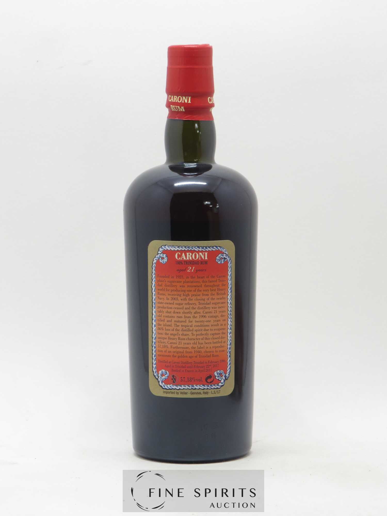Caroni 21 years 1996 Of. 100° Imperial Proof bottled 2017 Velier Extra Strong - Lot de 1 bouteille - 2