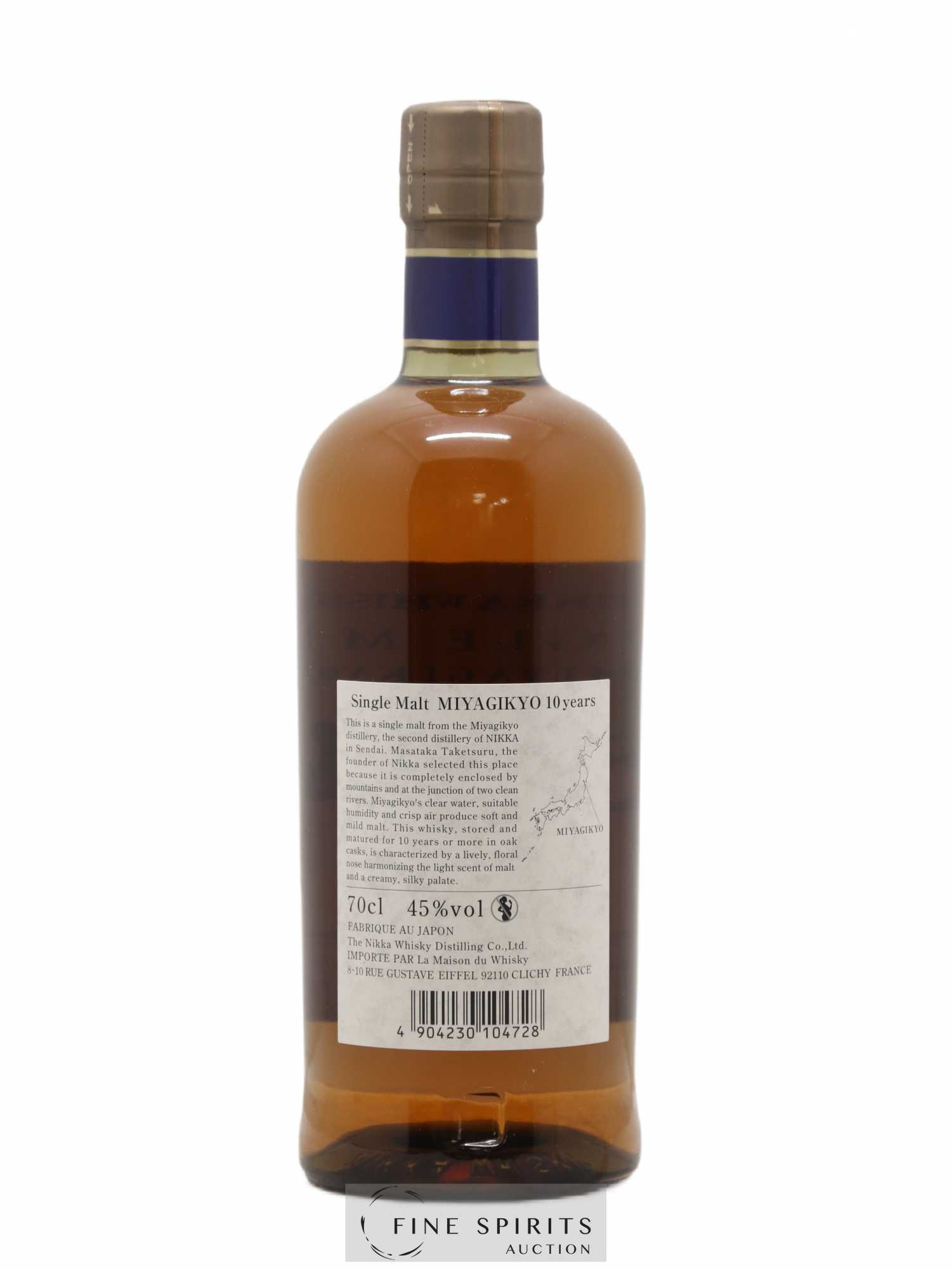 Miyagikyo 10 years Of. Nikka Whisky - Lot de 1 bouteille - 1
