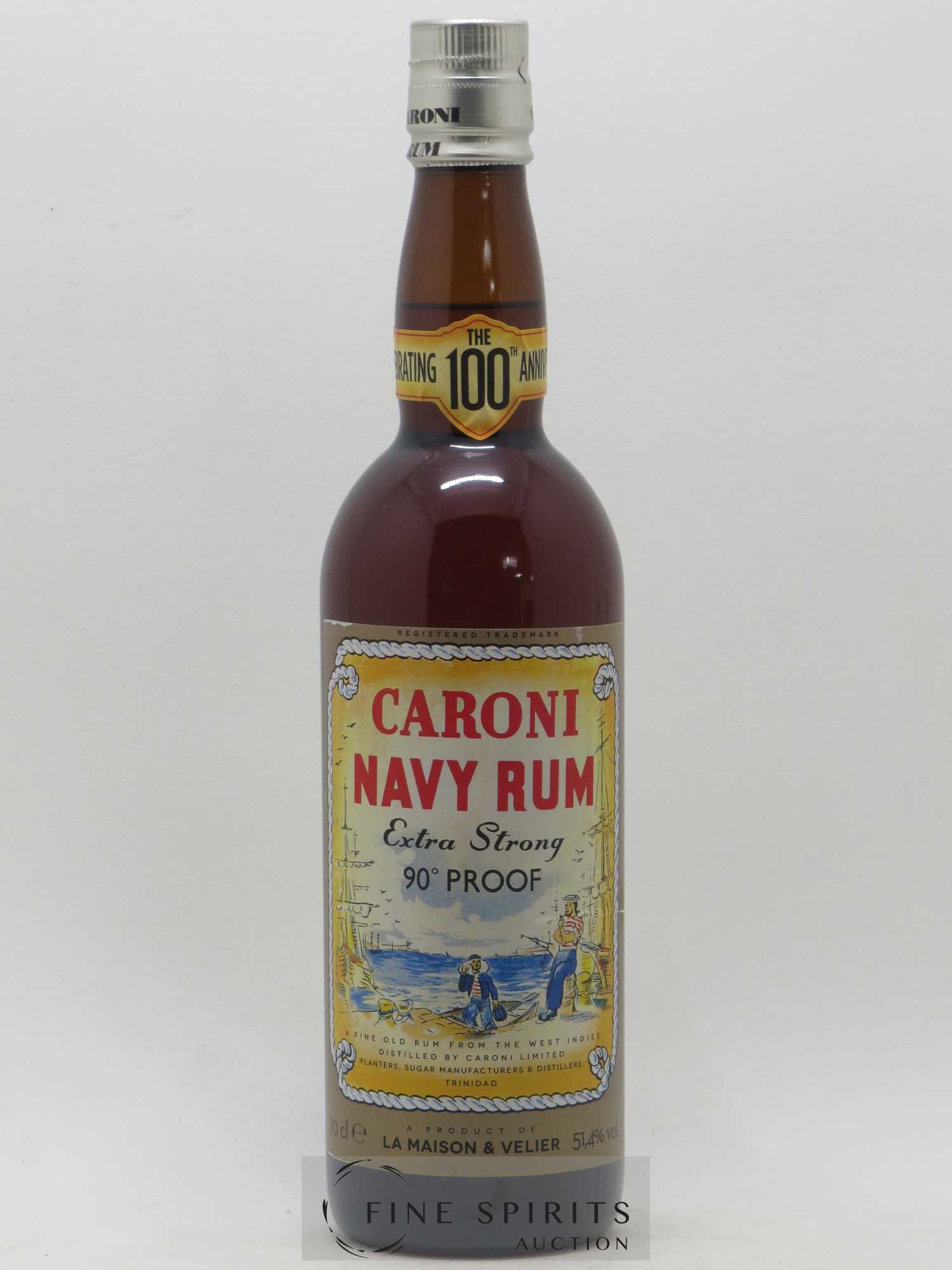 Caroni 18 years Velier Navy Rum 90° Proof - bottled 2018 Celebrating the 100th Anniversary Extra Strong - Lot de 1 bouteille - 1