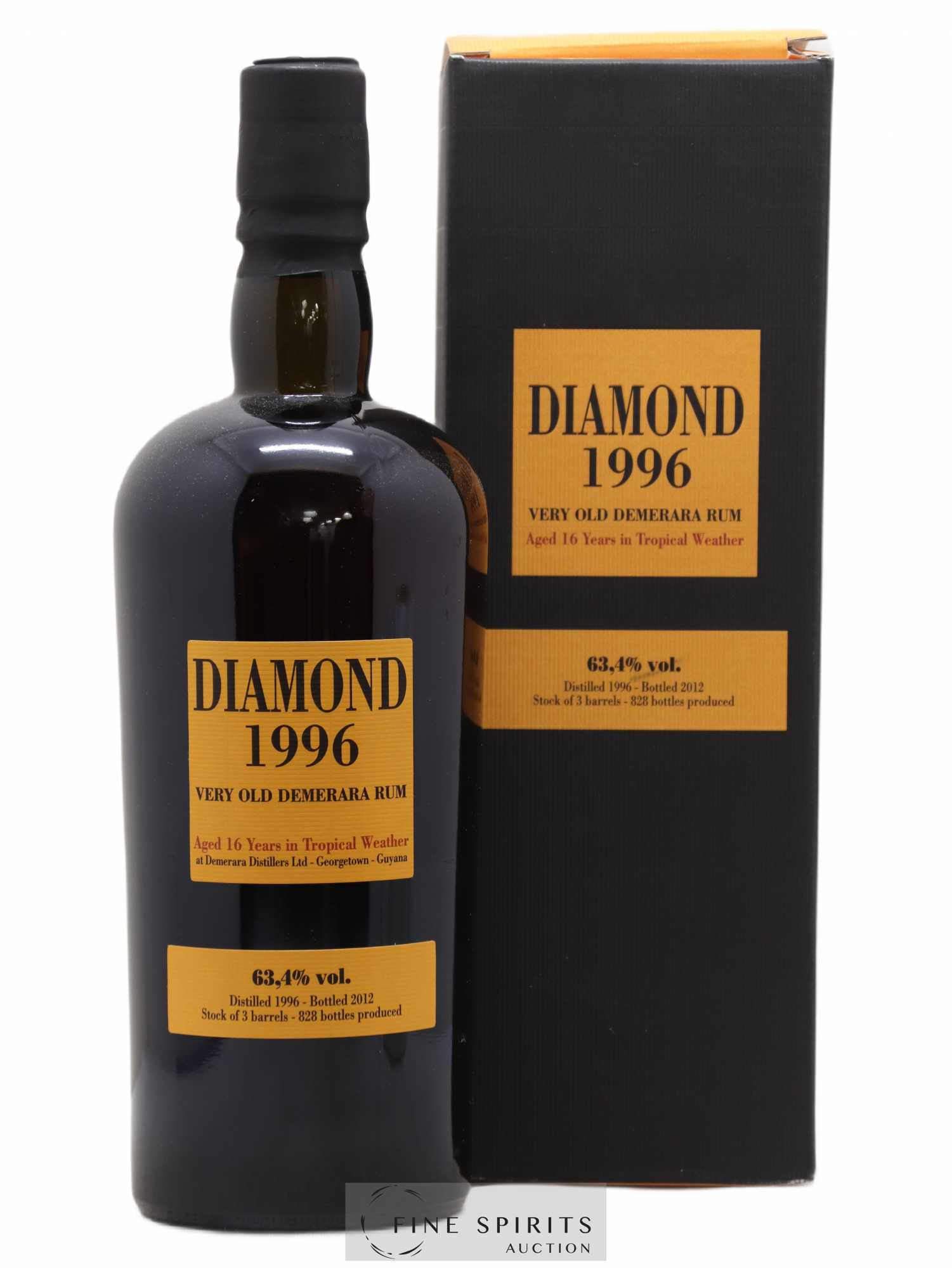 Diamond 16 years 1996 Velier SSN Casks n°8404-8405-8407 - One of 828 - bottled 2012 - Lot de 1 bouteille - 0