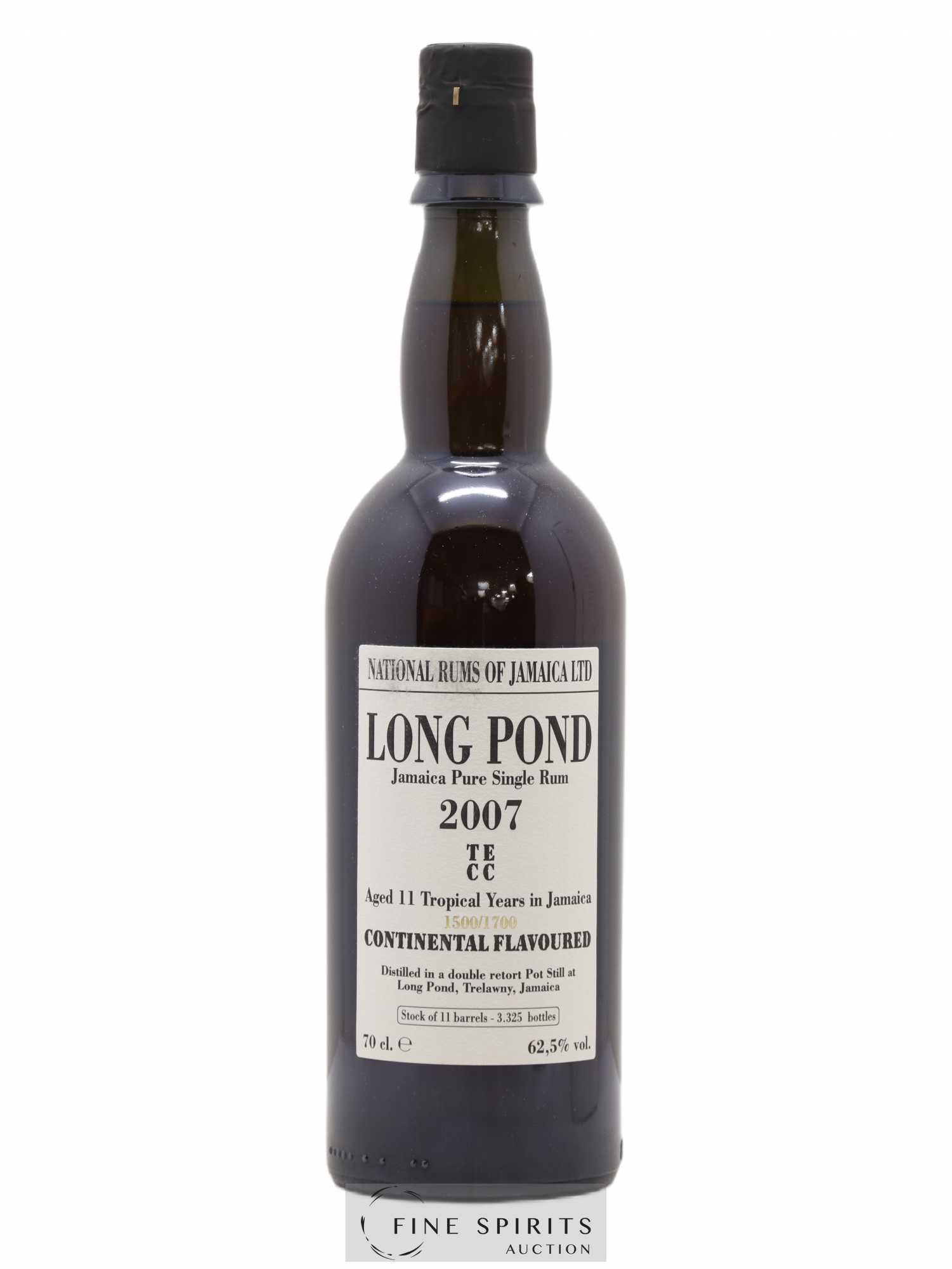 Long Pond 11 years 2007 Of. Mark TECC - One of 3325 - bottled 2018 LM&V National Rums of Jamaica - Lot de 1 bouteille - 1