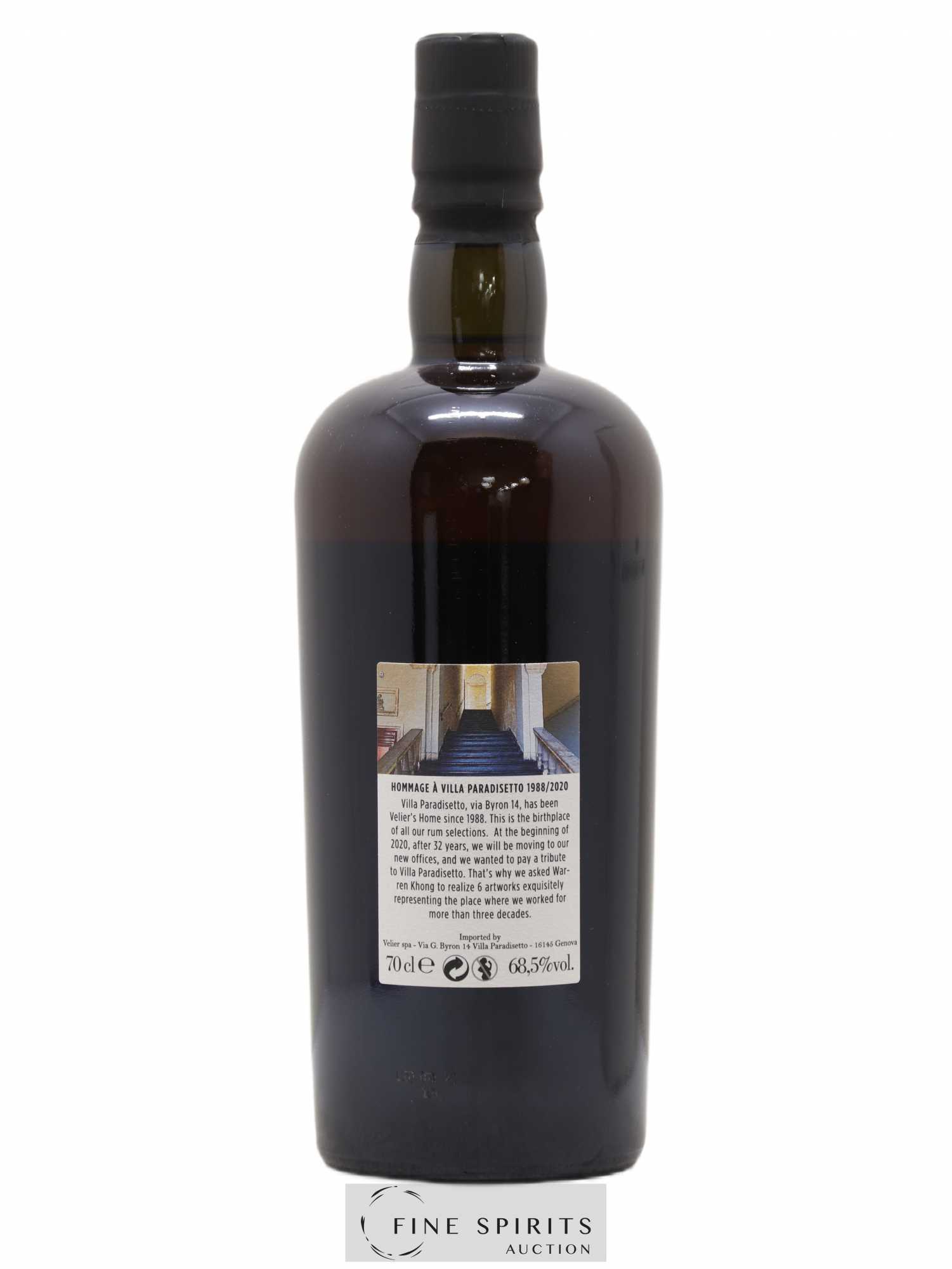 Monymusk 13 years 2007 Velier Villa Paradisetto 1988-2020 Cask n°132 - bottled 2020 - Lot de 1 bouteille - 2