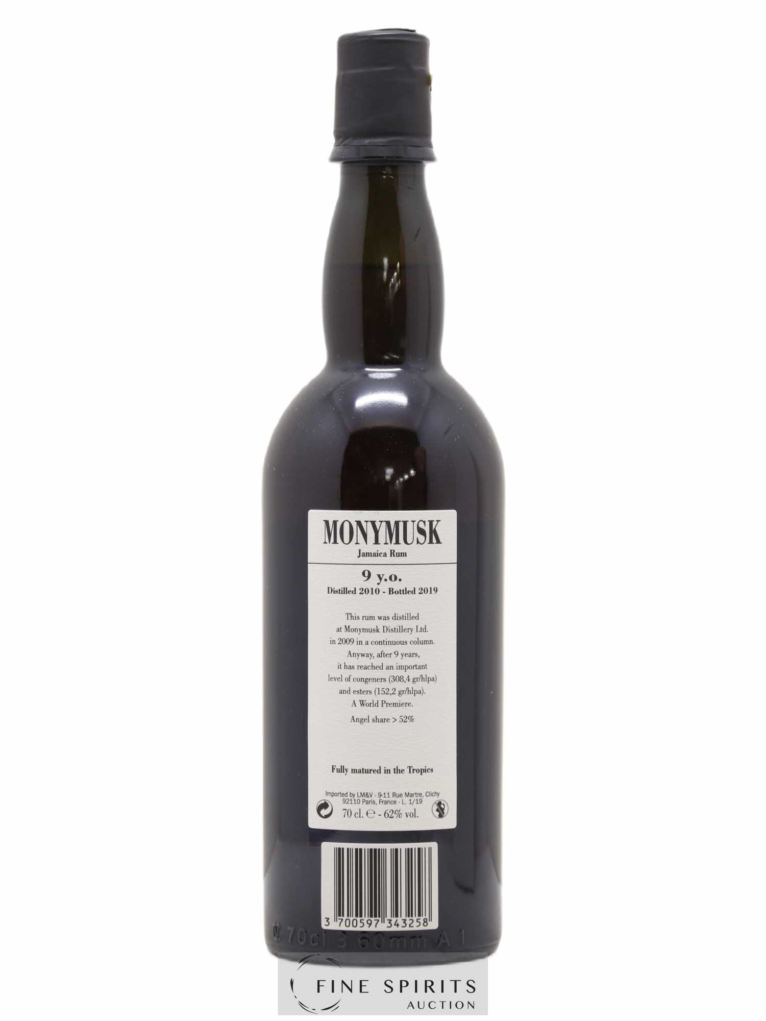 Monymusk 9 years 2010 Velier Column Still Mark MBS - One of 4660 - bottled 2019 LM&V National Rums of Jamaica - Posten von 1 Flasche - 2