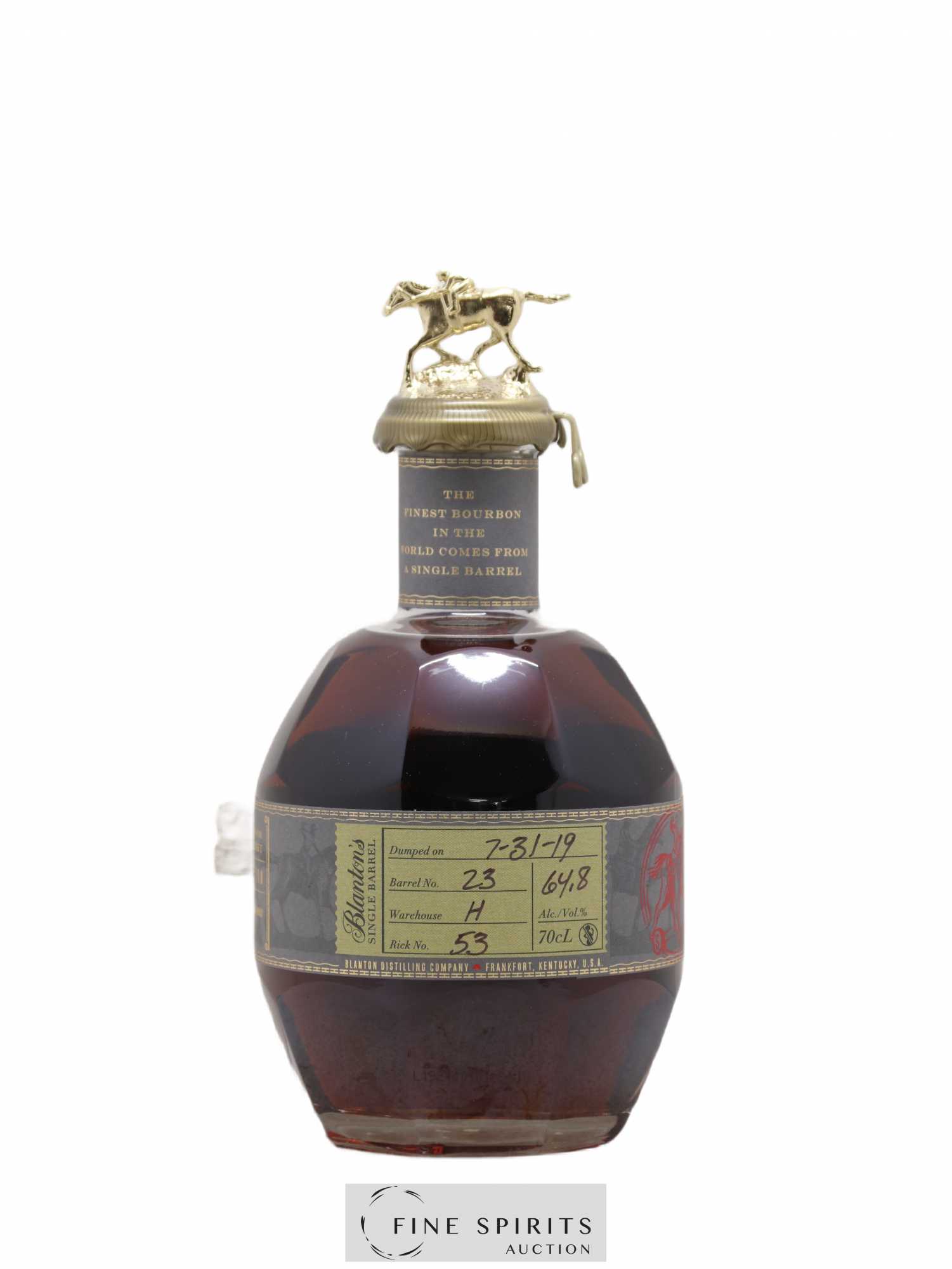 Blanton's Of. Single Barrel n°23 - bottled 2019 LMDW Special Release - Lot de 1 bouteille - 2