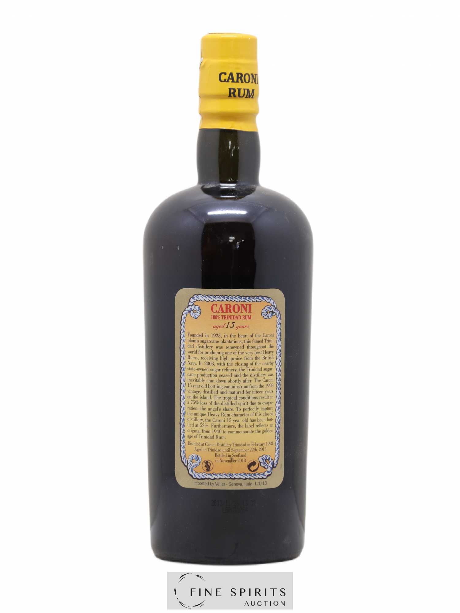 Caroni 15 years 1998 Velier 104° Proof bottled 2013 Extra Strong - Lot de 1 bouteille - 1