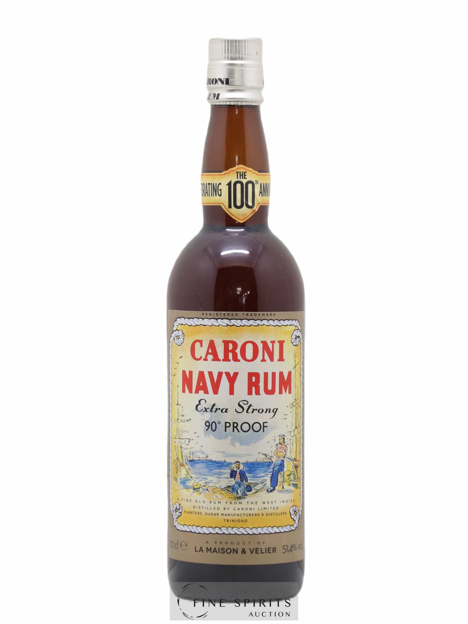 Caroni 18 years Velier Navy Rum 90° Proof - bottled 2018 Celebrating the 100th Anniversary Extra Strong - Lot de 1 bouteille - 1