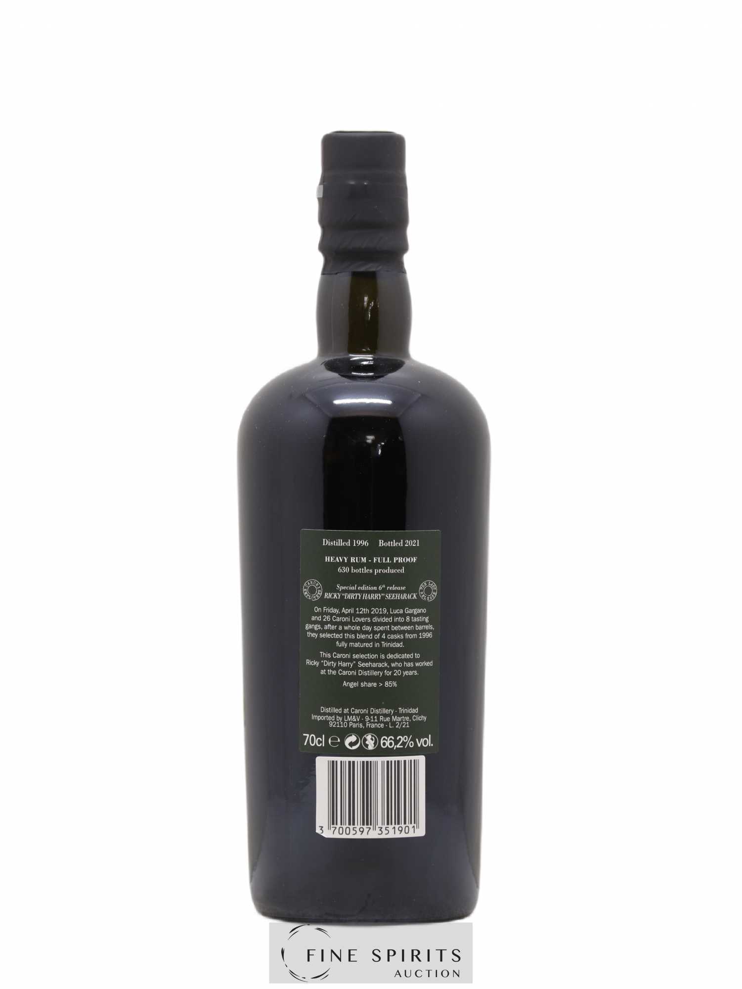 Caroni 1996 Velier Special Edition Ricky Dirty Harry Seeharack 6th Release - One of 630 - bottled 2021 Employee Serie - Lot de 1 bouteille - 2