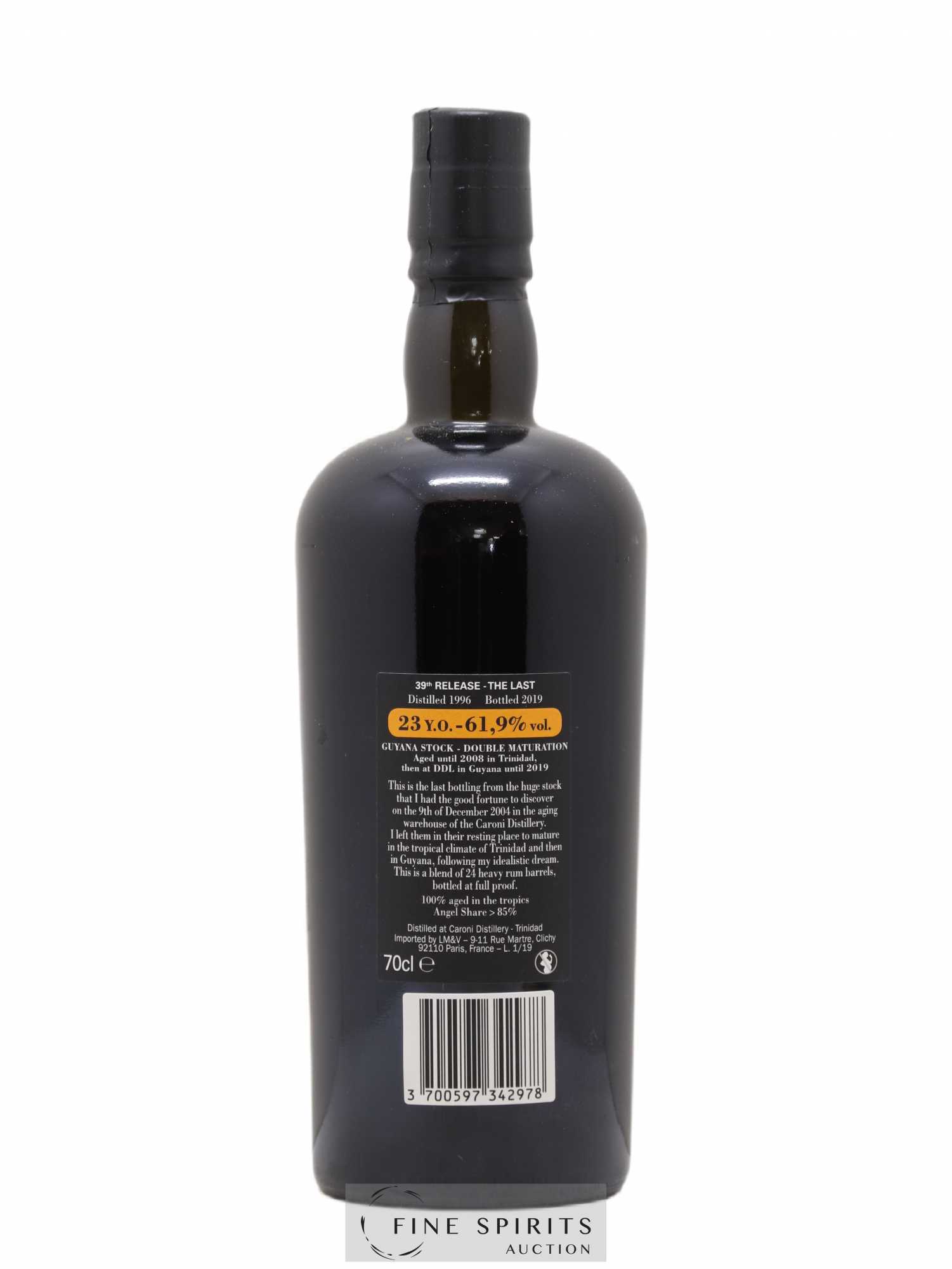 Caroni 23 years 1996 Velier The Last 39th Release - bottled 2019 Full Proof - Lot de 1 bouteille - 2
