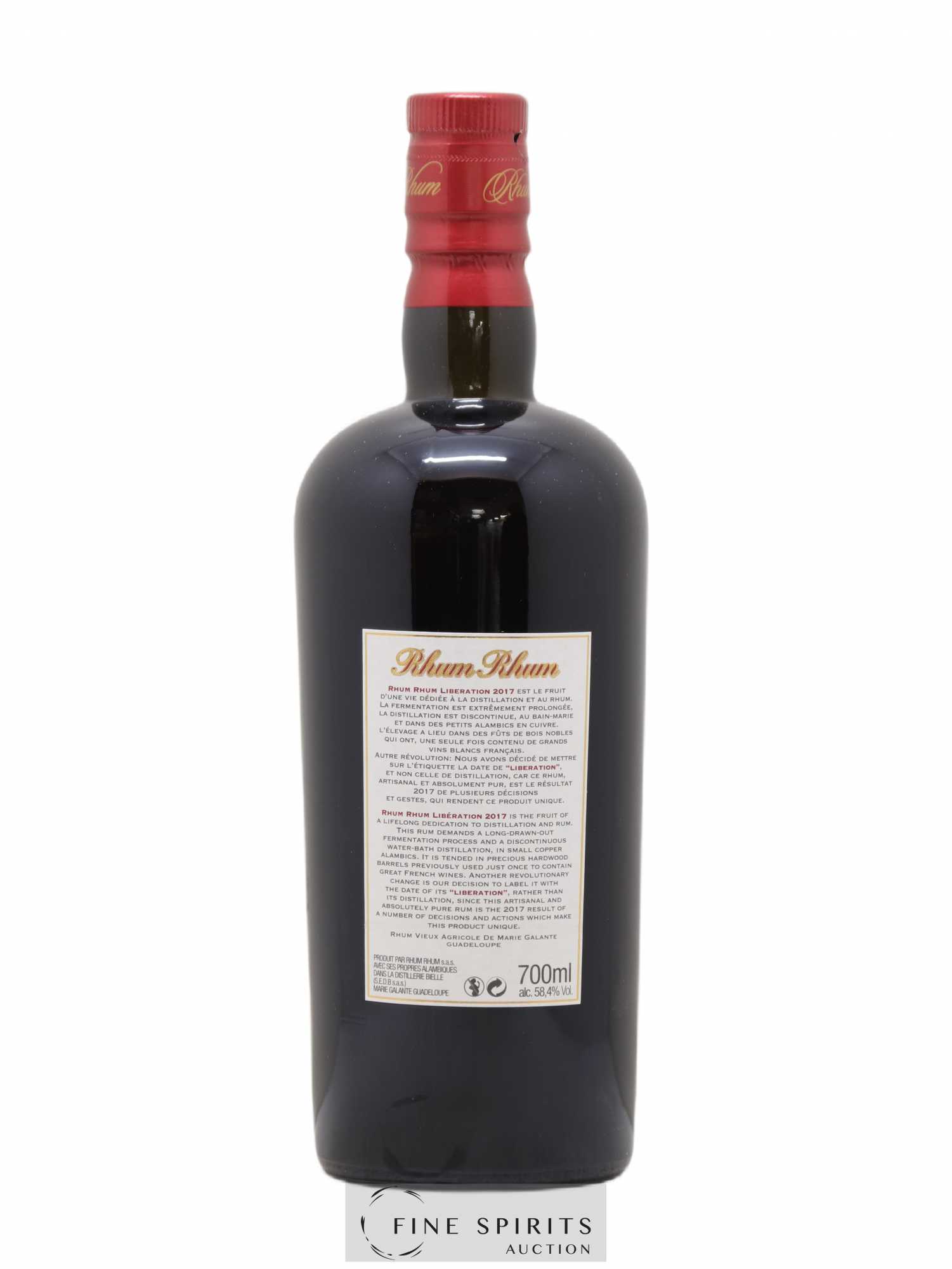 Rhum Rhum Of. PMG - Maitre Capovilla Libération 2017 Version Intégrale - Lot de 1 bouteille - 2