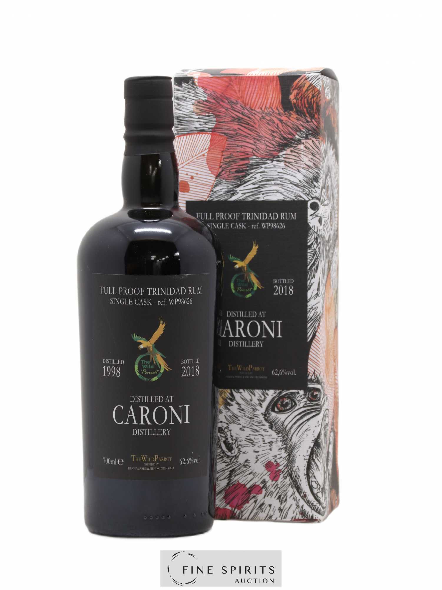 Caroni 1998 Hidden Spirits The Wild Parrot Single Cask n°WP98626 - bottled 2018 - Lot de 1 bouteille - 0