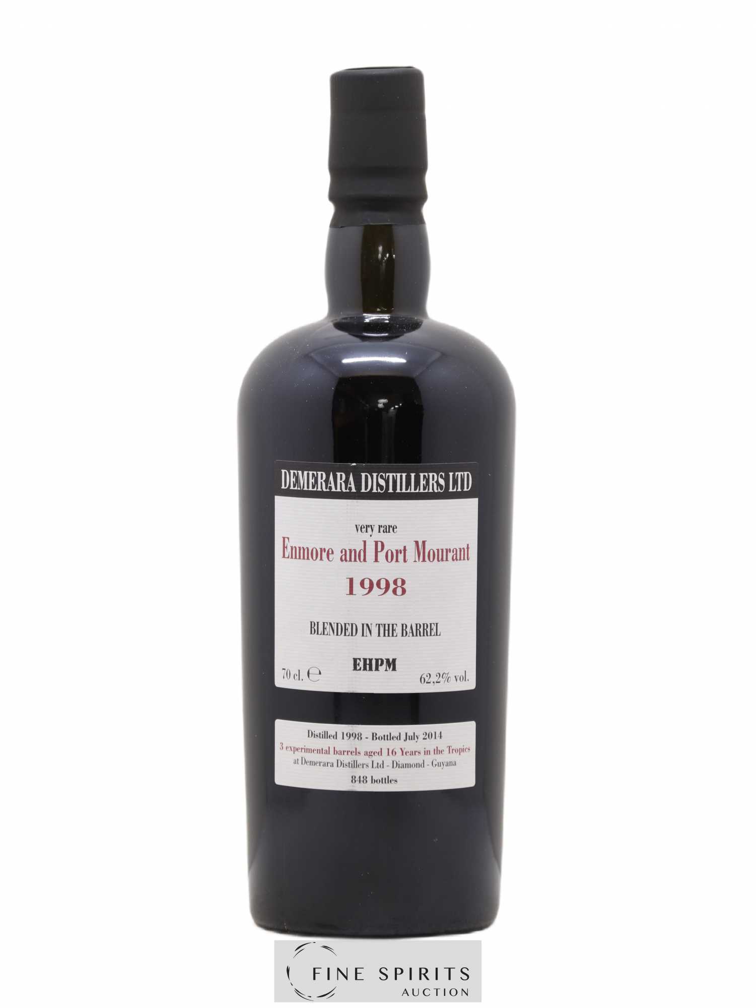 Enmore And Port Mourant 16 years 1998 Velier Very Rare Barrels EHPM - One of 848 - bottled 2014 - Lot de 1 bouteille - 1