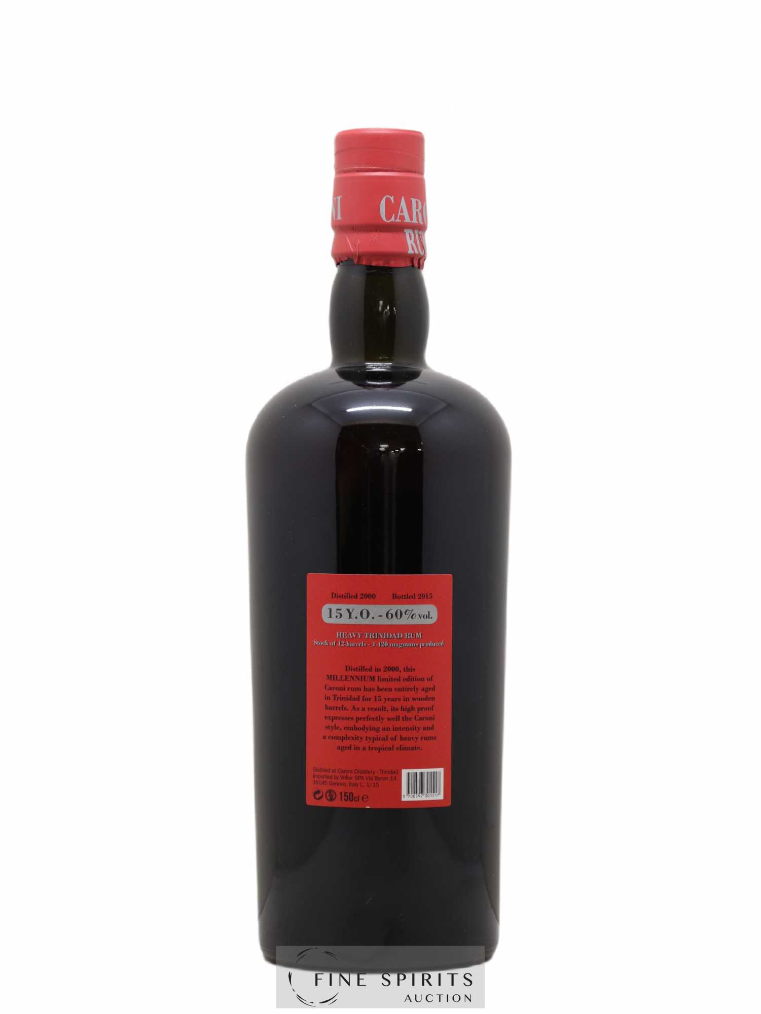 Caroni 15 years 2000 Velier Millennium One of 1420 - bottled 2015 - Lot de 1 magnum - 2