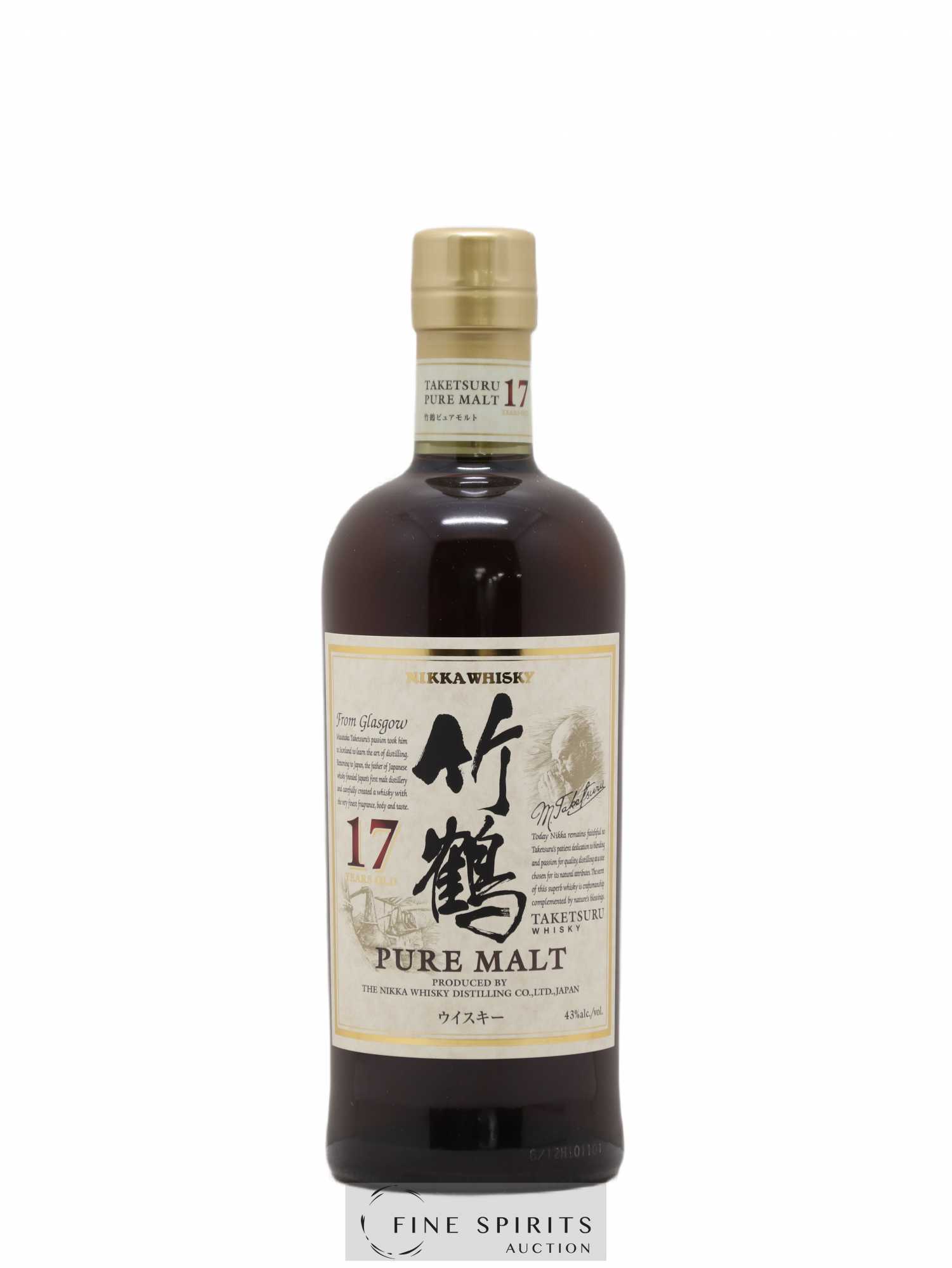 Taketsuru 17 years Of. Pure Malt Nikka Whisky - Lot de 1 bouteille - 1