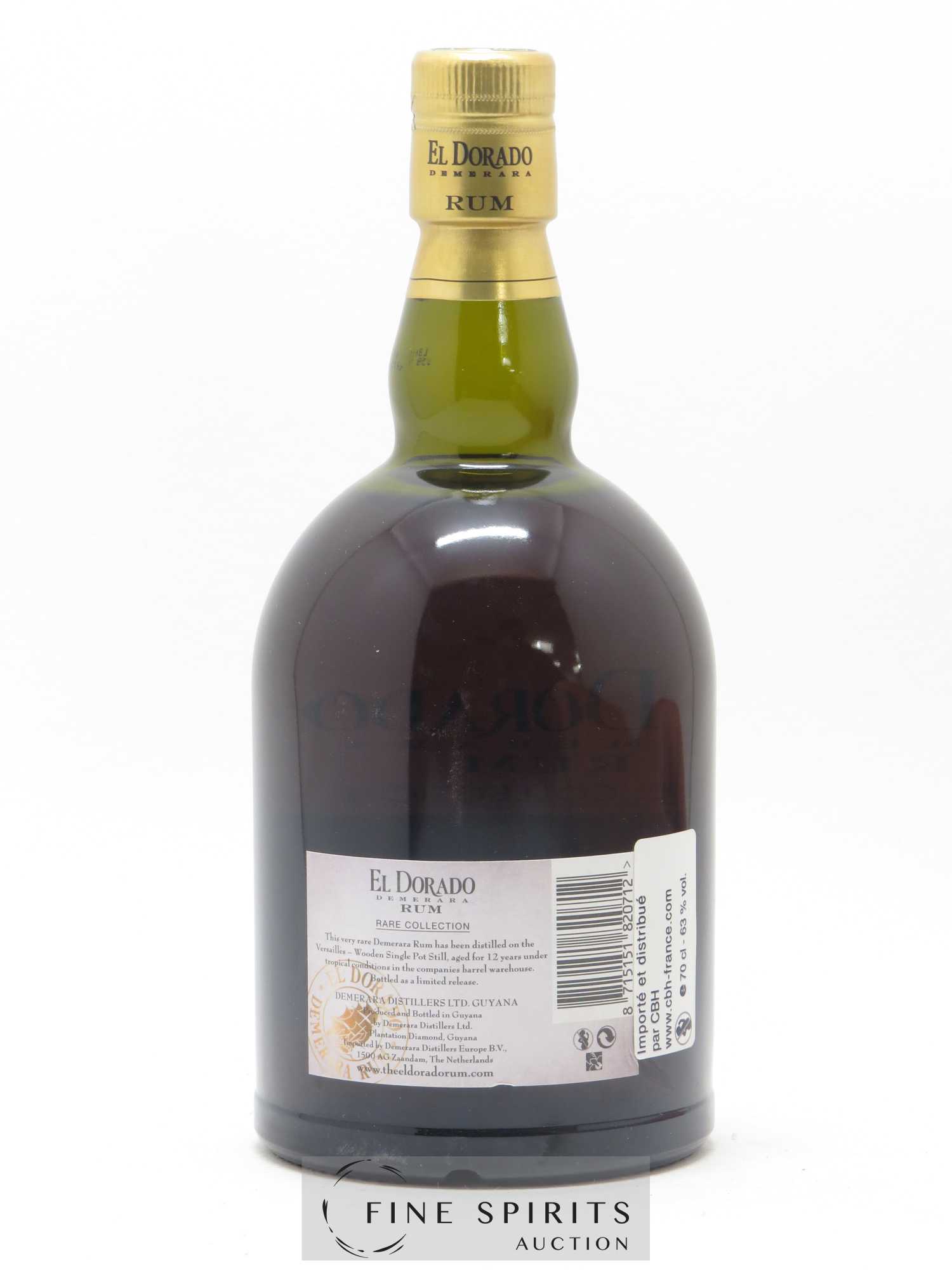 El Dorado 12 years 2002 Of. Rare Collection Versailles Rum Marque VSG - bottled in 2015 Limited Release - Lot of 1 bottle - 2