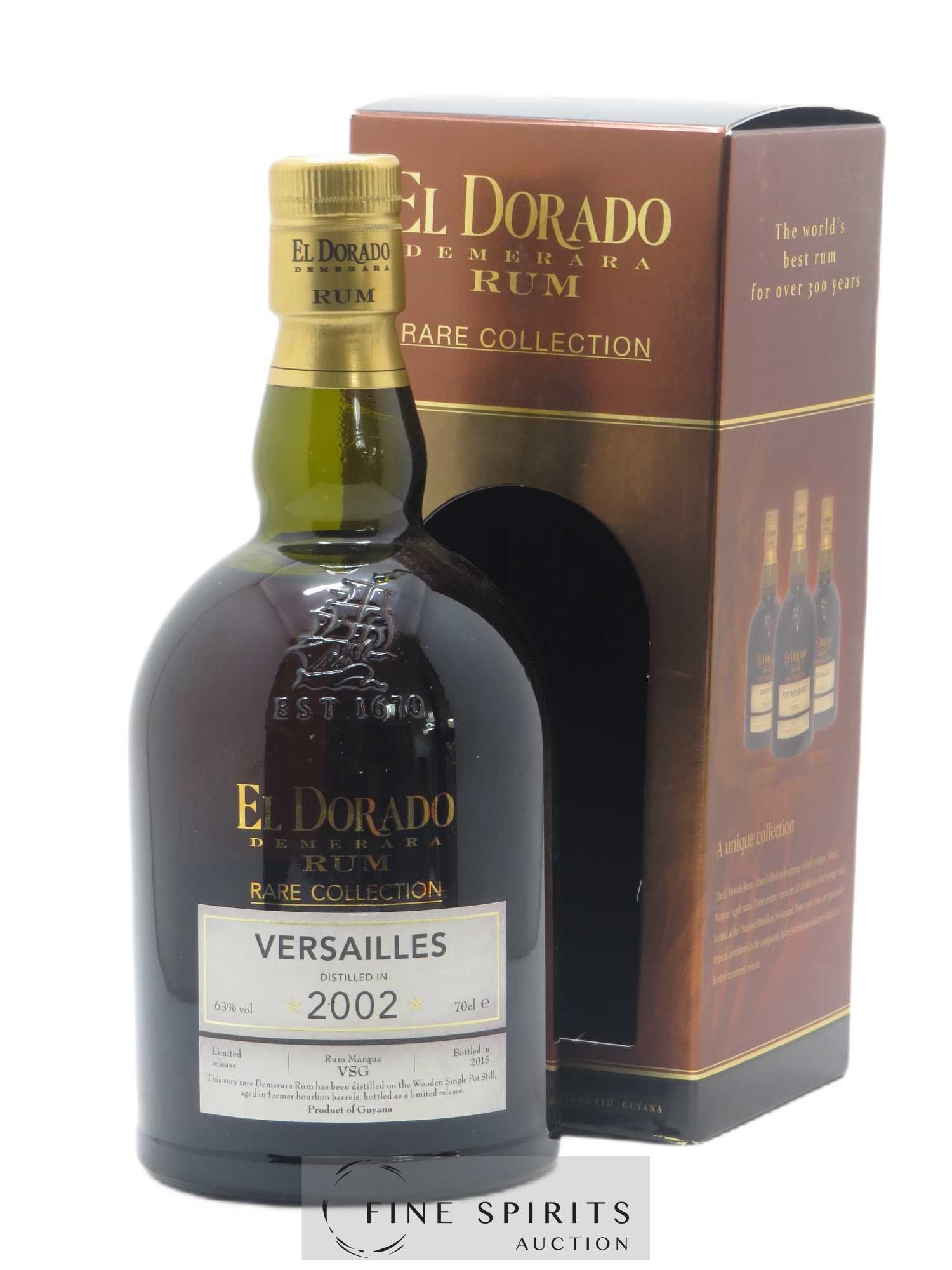 El Dorado 12 years 2002 Of. Rare Collection Versailles Rum Marque VSG - bottled in 2015 Limited Release - Lot of 1 bottle - 0