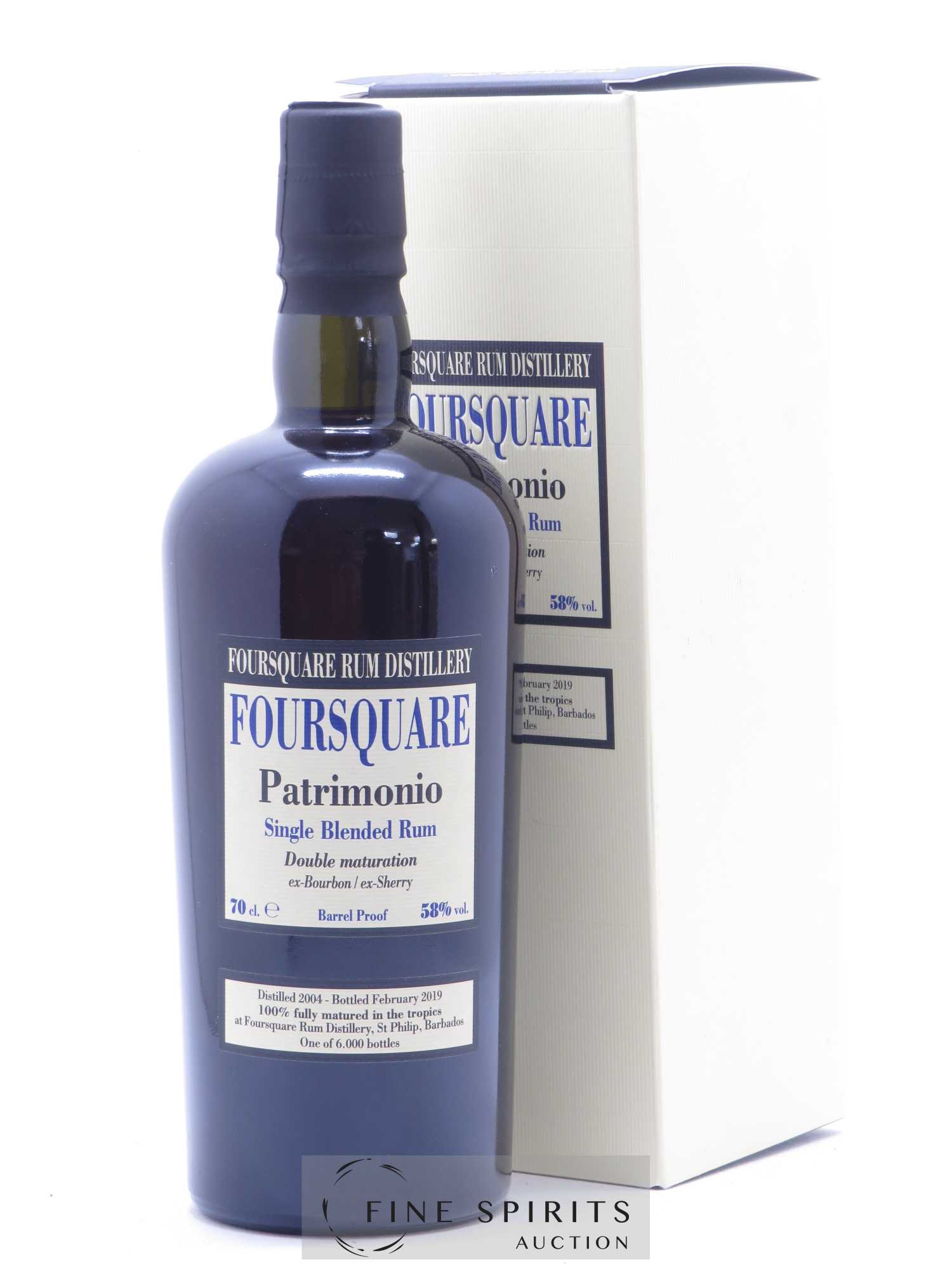 Foursquare 14 years 2004 Of. Patrimonio Double Maturation - One of 6000 - bottled 2019 Velier - Lot de 1 bouteille - 0