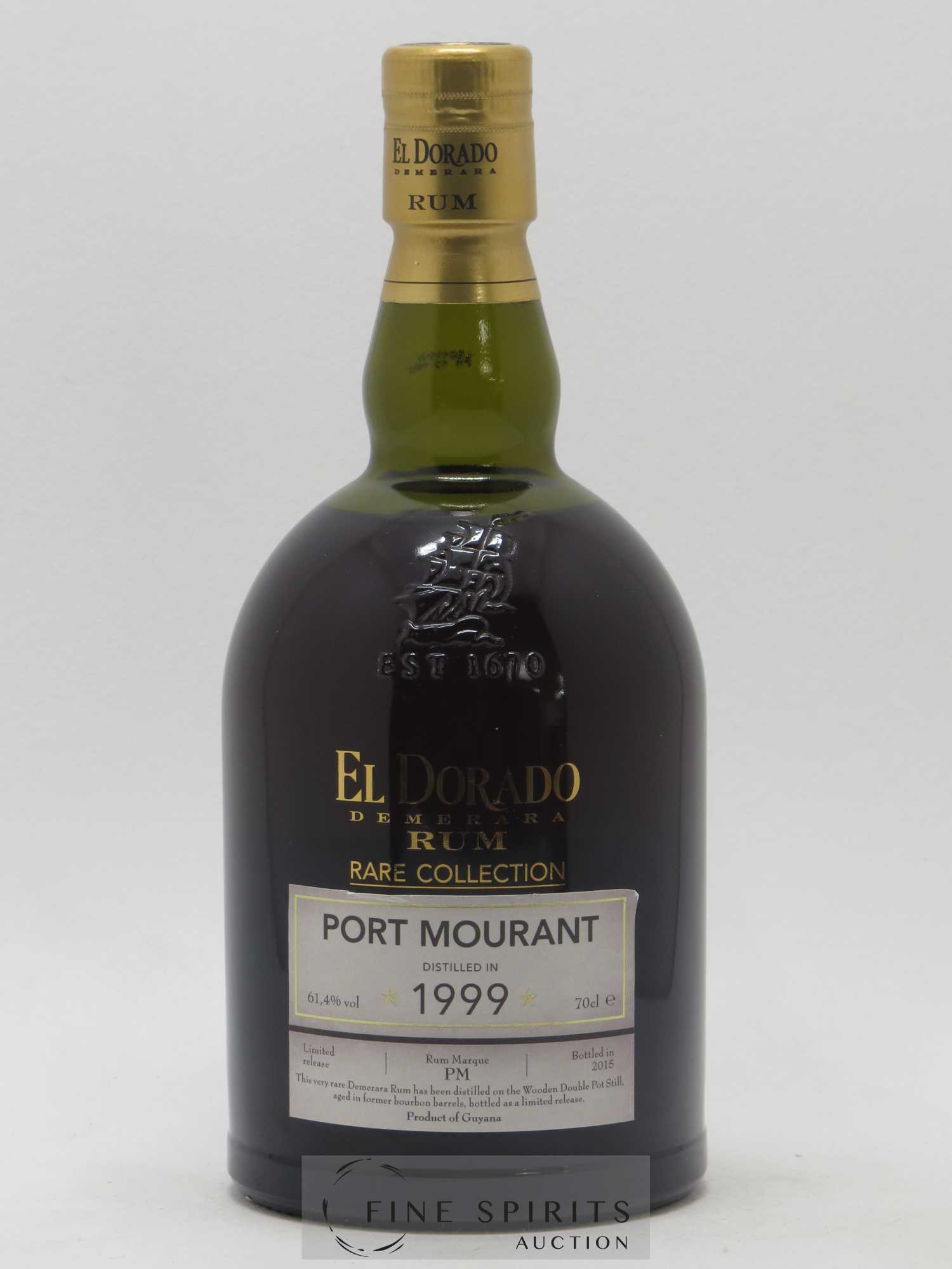 El Dorado 15 years 1999 Of. Rare Collection Port Mourant Rum Marque PM - bottled in 2015 Limited Release - Lot de 1 bouteille - 1