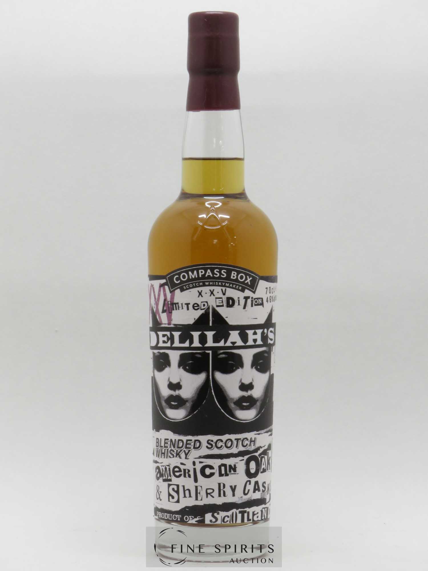 Delilah's Compass Box XXV American Oak and Sherry Cask Limited Edition - Lot de 1 bouteille - 0