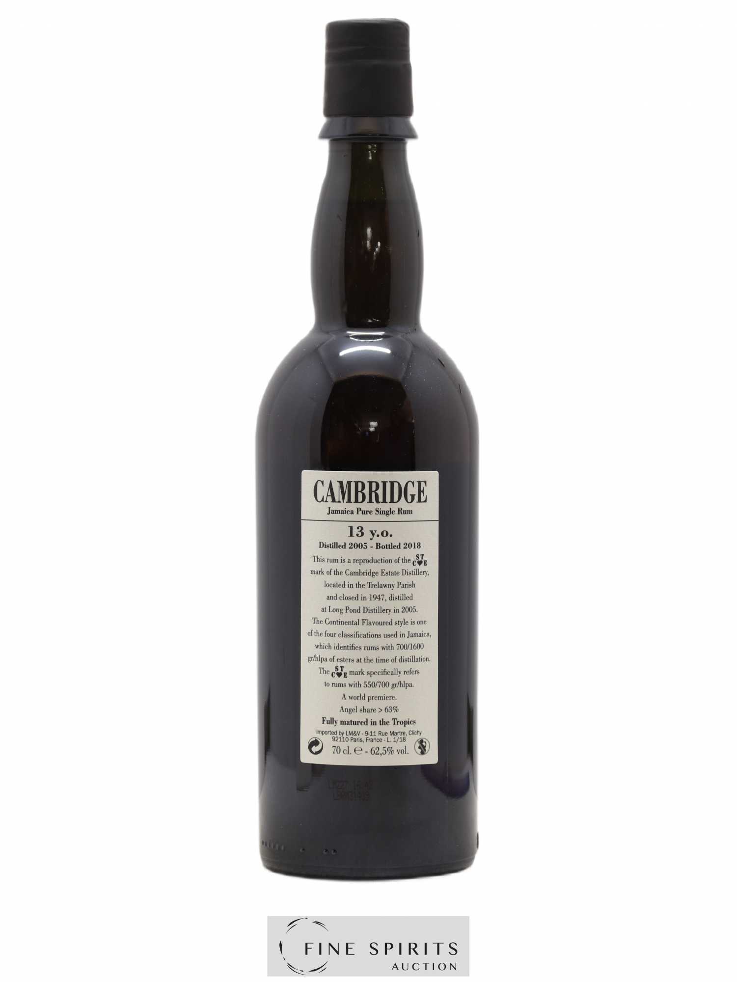 Cambridge 13 years 2005 Of. Mark ST C E - One of 3648 - bottled 2018 LM&V National Rums of Jamaica - Lot de 1 bouteille - 2