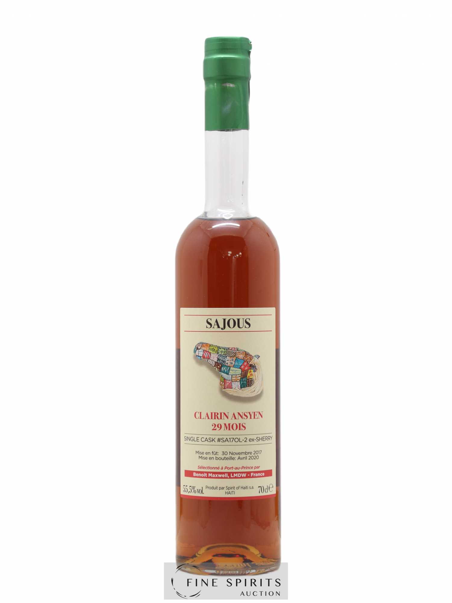 Sajous 2017 Velier 29 mois Cask n°SA17OL-2 ex-Sherry - bottled 2020 LMDW - Lot de 1 bouteille - 1