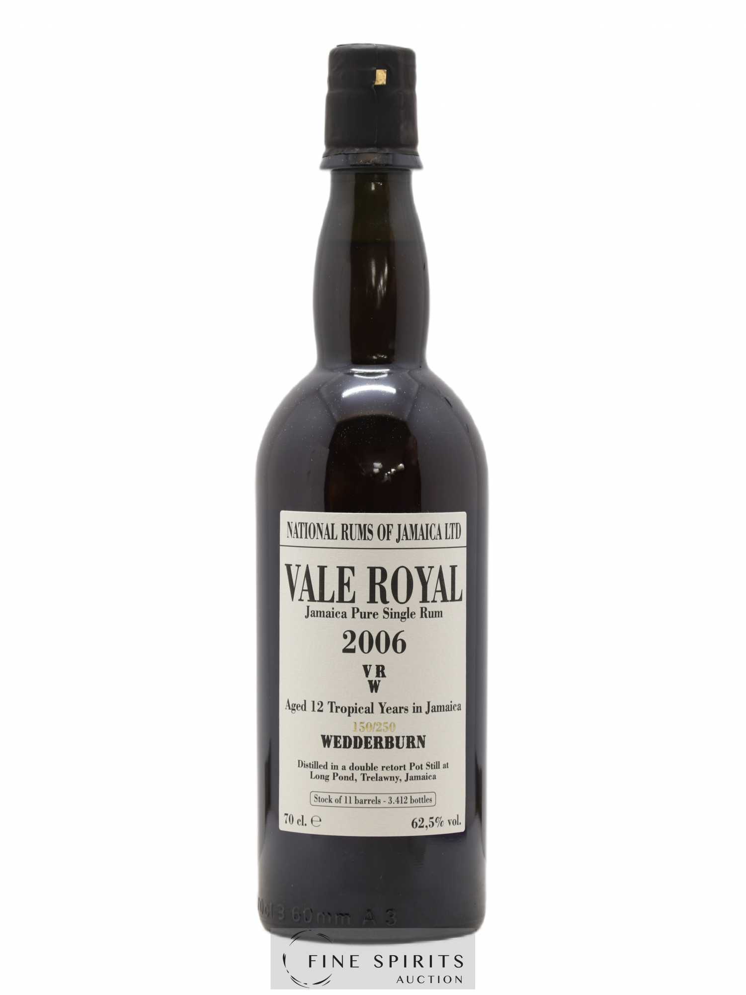 Vale Royal 12 years 2006 Velier VRW One of 3412 - bottled 2018 - Lot de 1 bouteille - 1