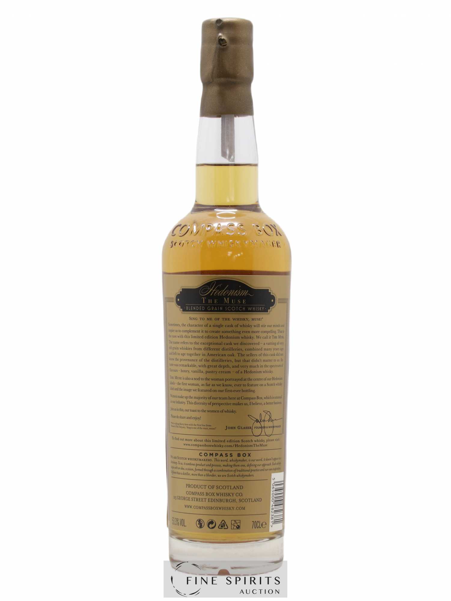 Hedonism The Muse Compass Box Limited Edition - Lot de 1 bouteille - 2