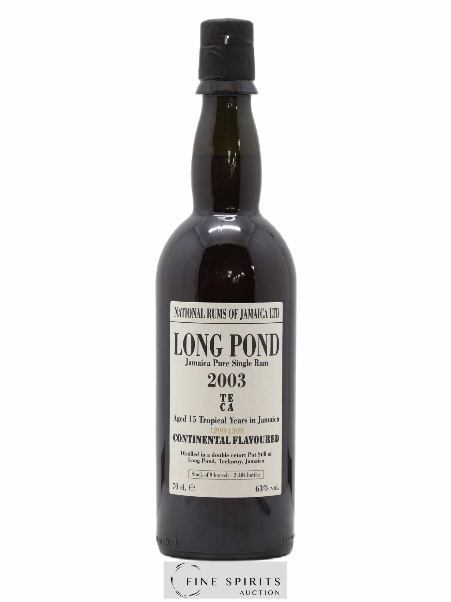 Long Pond 15 years 2003 Of. Mark TECA - One of 2484 - bottled 2018 LM&V National Rums of Jamaica - Lot de 1 bouteille - 1