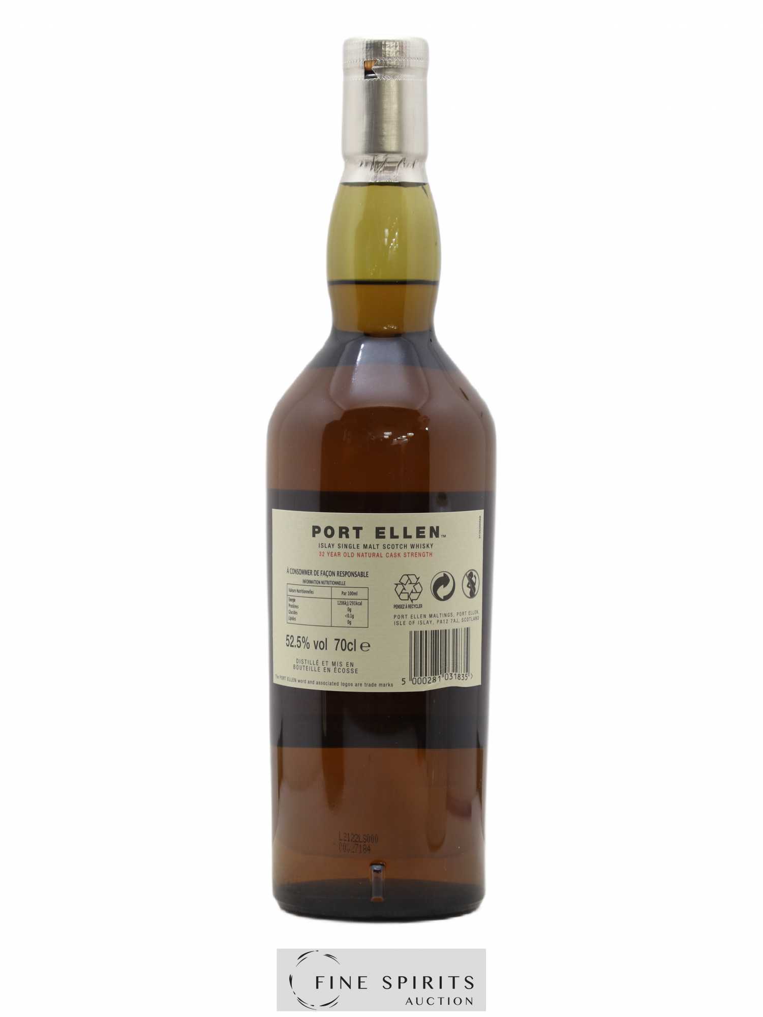 Port Ellen 32 years 1979 Of. 12th Release Natural Cask Strength - One of 2964 - bottled 2012 Limited Edition - Lot de 1 bouteille - 2