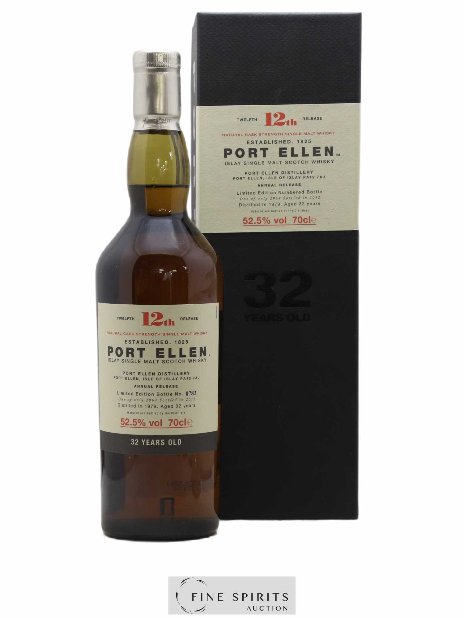Port Ellen 32 years 1979 Of. 12th Release Natural Cask Strength - One of 2964 - bottled 2012 Limited Edition - Lot de 1 bouteille - 0