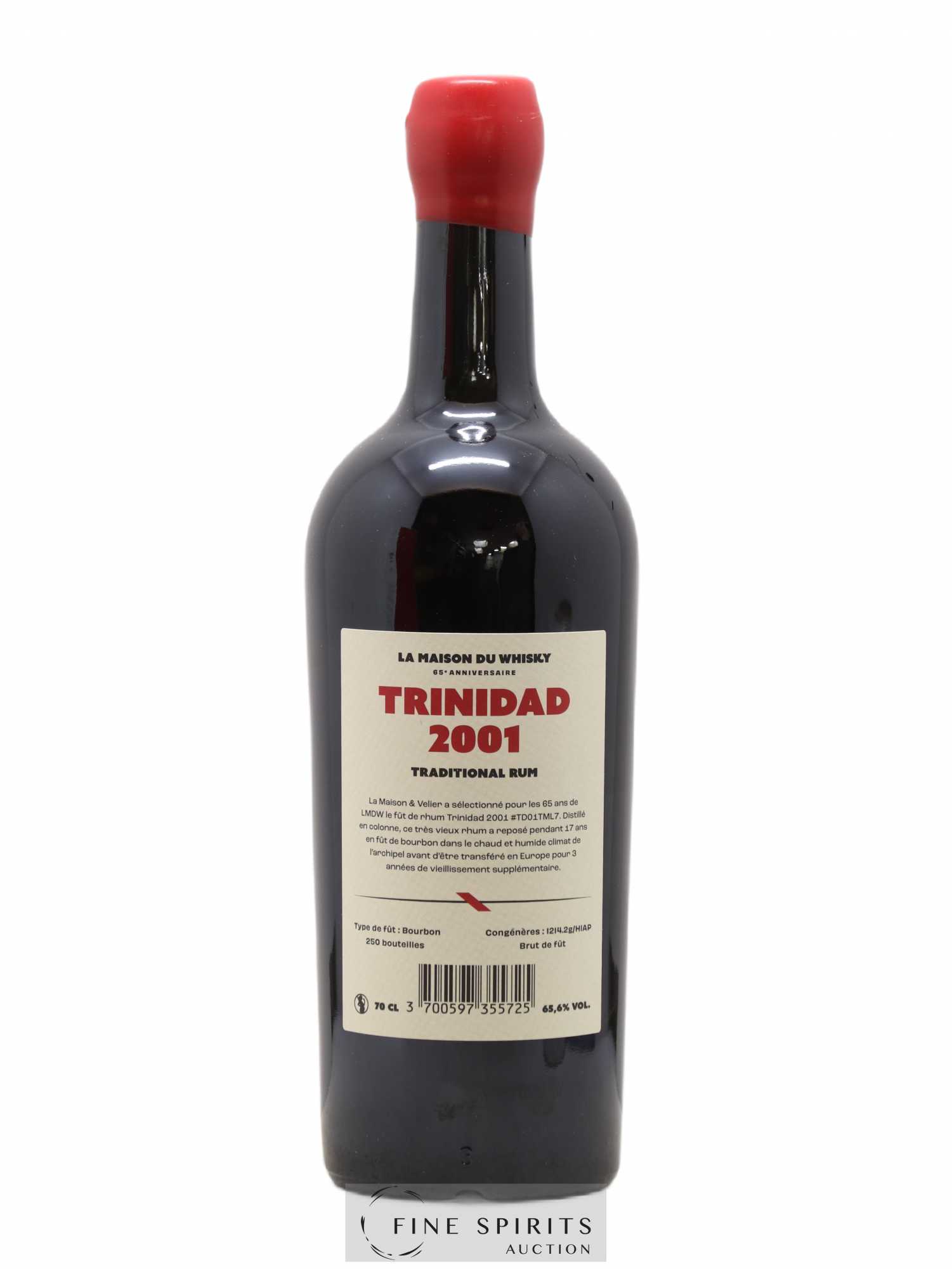 Trinidad 20 years 2001 Velier Cask n°TD01TML7 - One of 250 - bottled 2021 65th LMDW Anniversary - Lot de 1 bouteille - 2