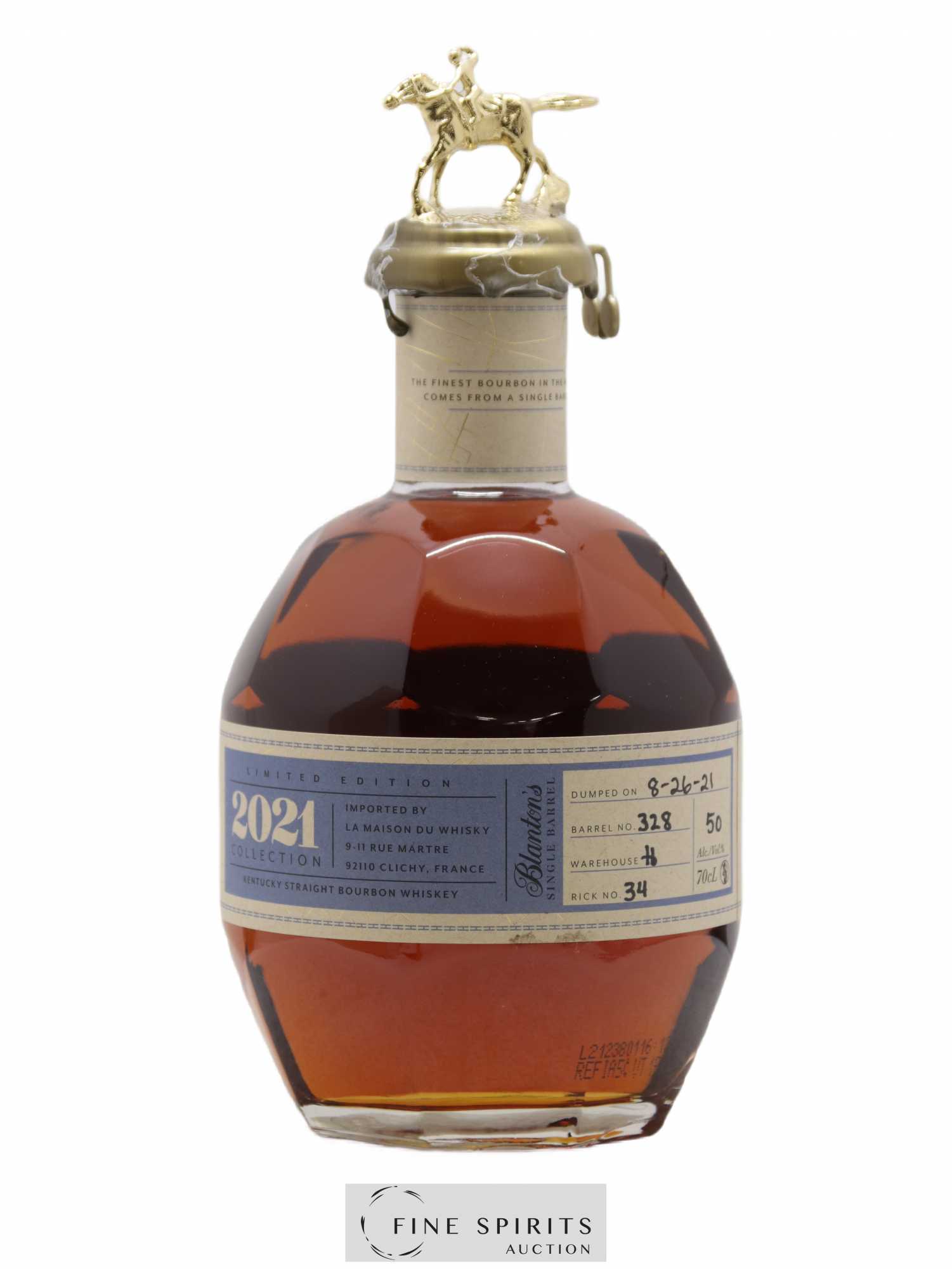 Blanton's Of. Warehouse H - Barrel n°328 - dumped 2021 LMDW Limited Edition - Lot de 1 bouteille - 1
