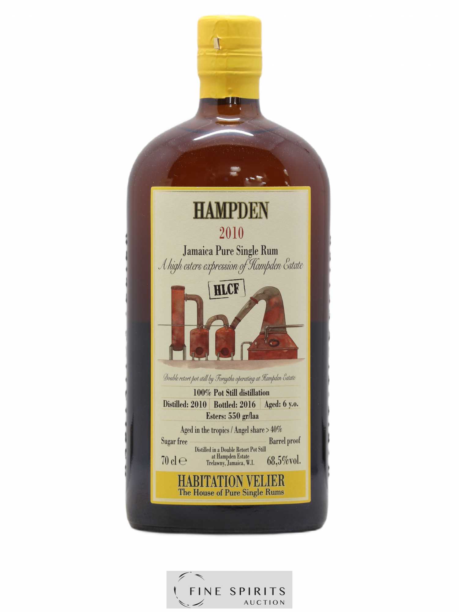 Hampden 6 years 2010 Velier HLCF Pot Still Distillation - bottled 2016 Habitation Velier - Lot de 1 bouteille - 1