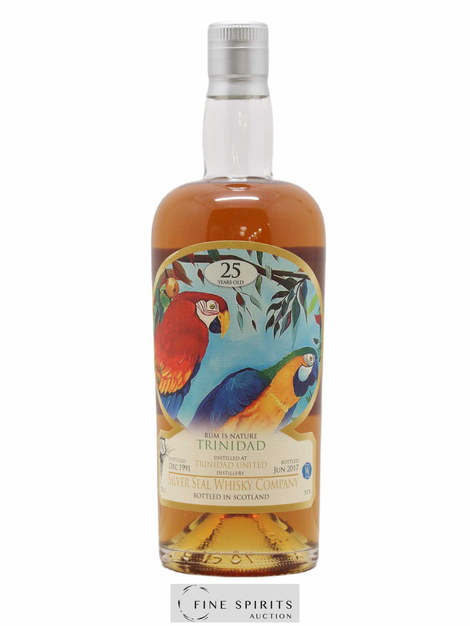 Trinidad 25 years 1991 Silver Seal Whisky Company Cask n°2458 - One of 312 - bottled 2017 Whisky Antique - Lot de 1 bouteille - 1