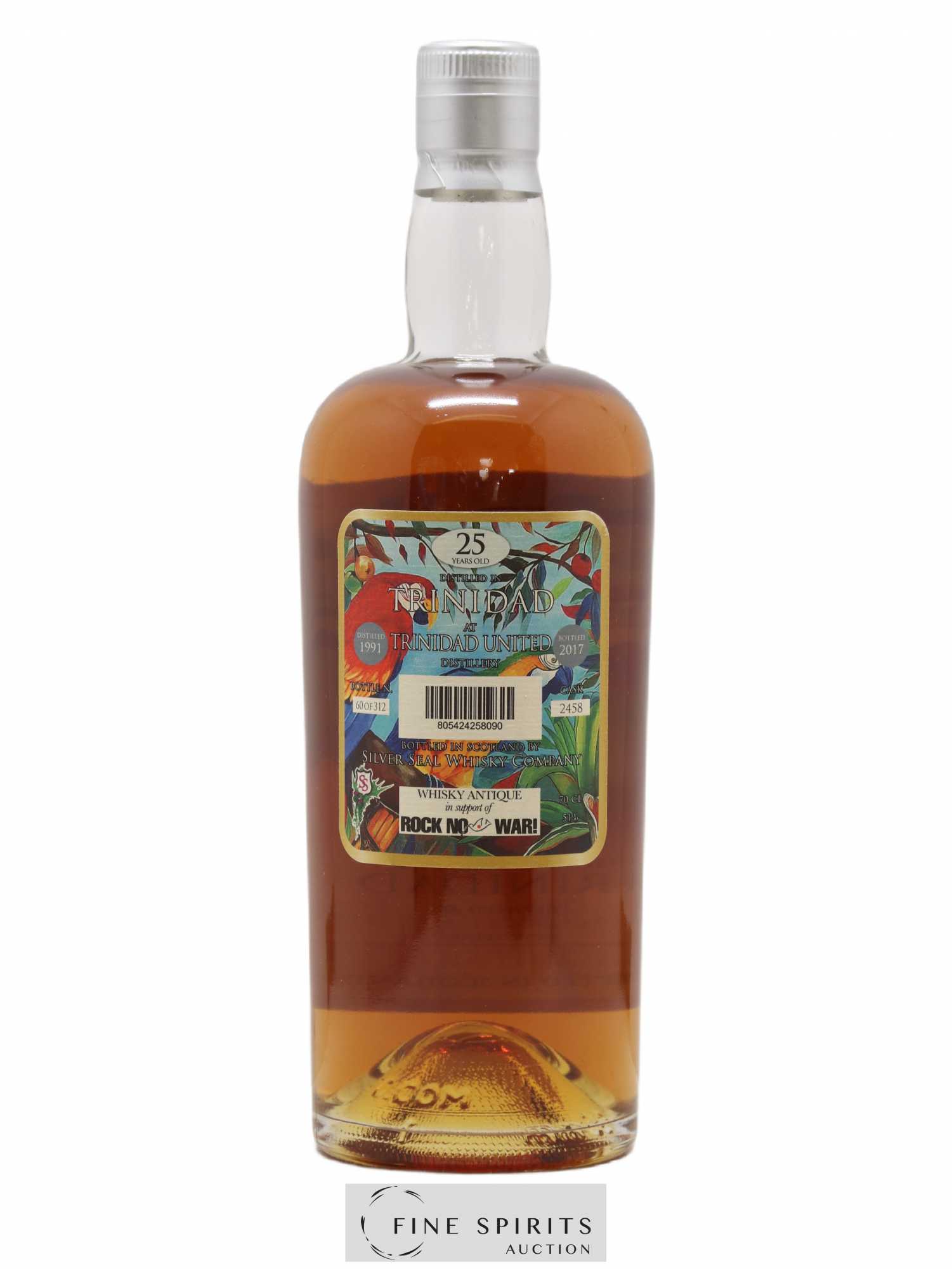 Trinidad 25 years 1991 Silver Seal Whisky Company Cask n°2458 - One of 312 - bottled 2017 Whisky Antique - Lot de 1 bouteille - 2