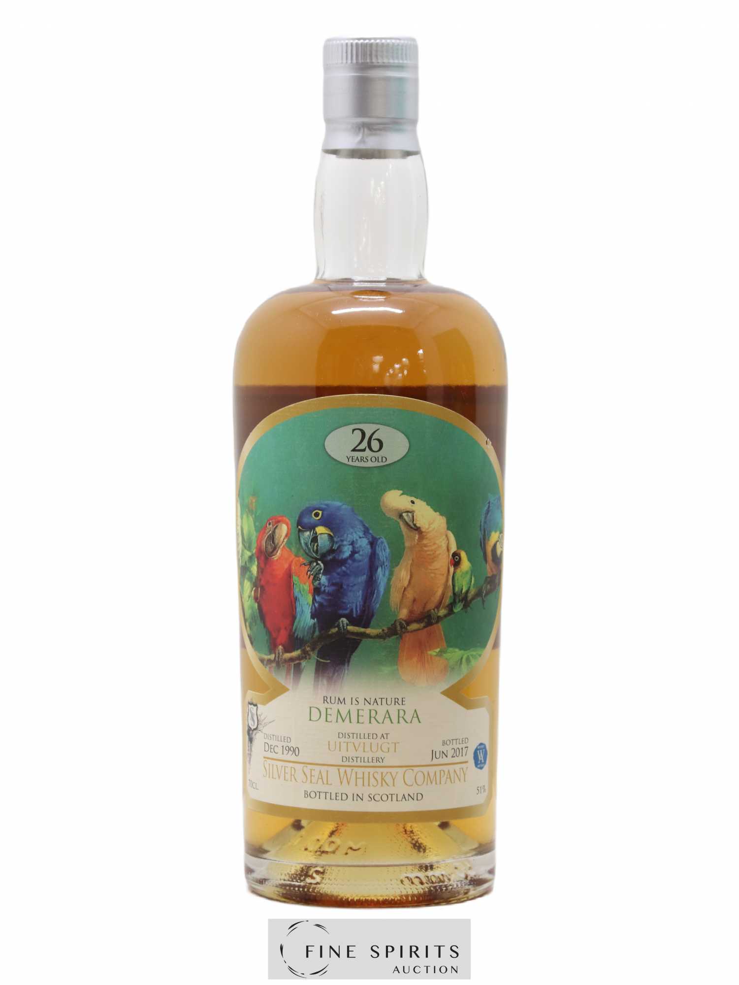 Uitvlugt 26 years 1990 Silver Seal Whisky Company Cask n°27 - One of 219 - bottled 2017 Whisky Antique - Lotto di 1 bottiglia - 1