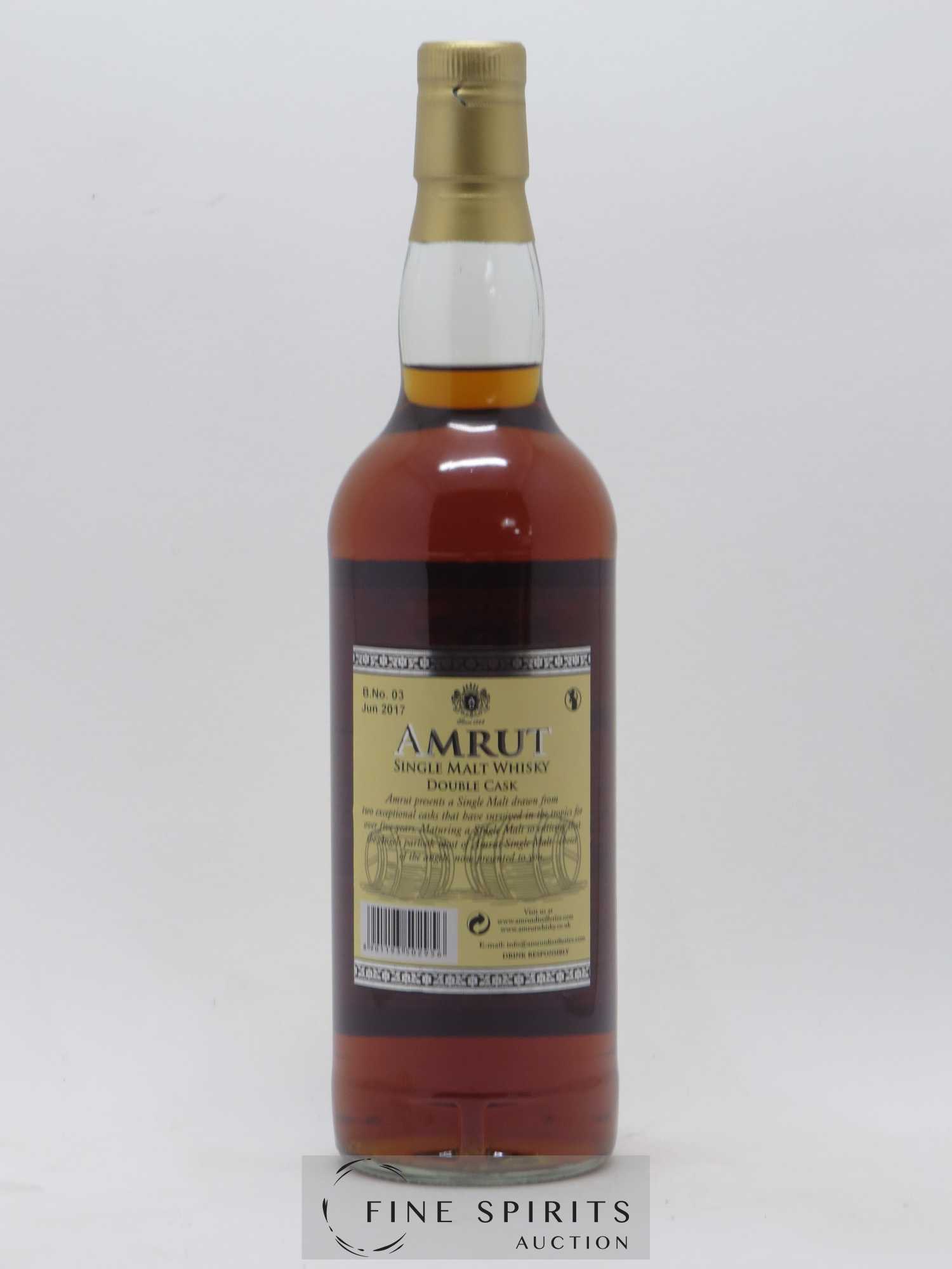 Amrut Of. Double Casks n°3189-2715 - One of 1050 - bottled 2017 - Lot de 1 bouteille - 2