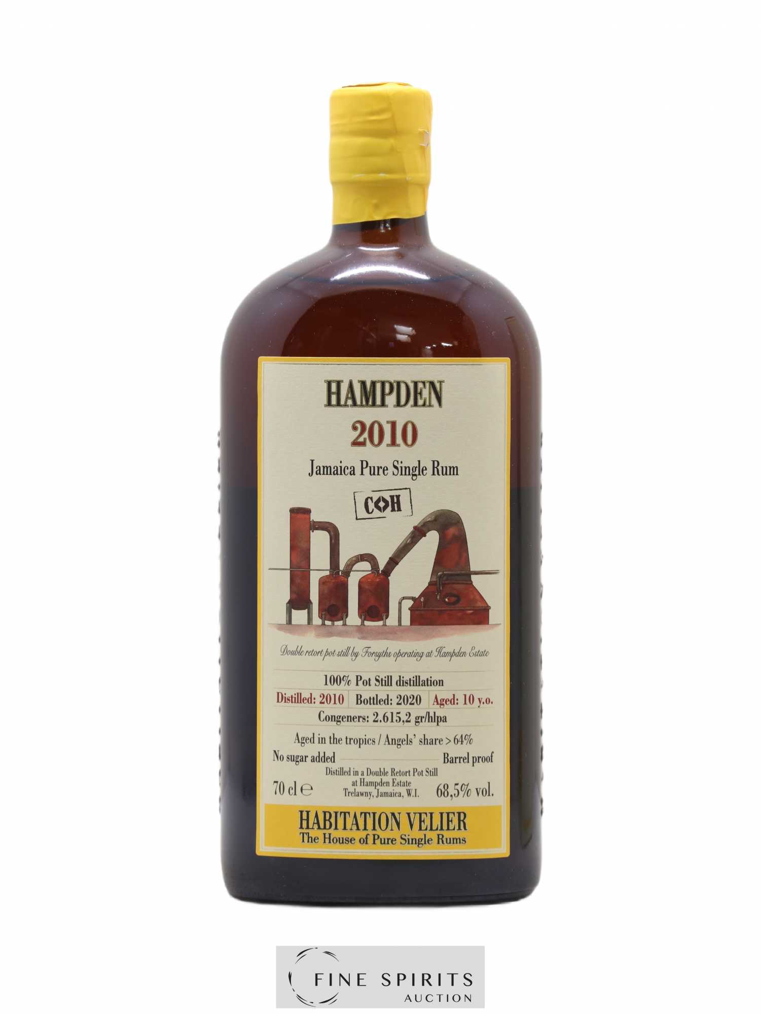 Hampden 10 years 2010 Velier C.H Pot Still Distillation - bottled 2020 Habitation Velier - Lot de 1 bouteille - 1