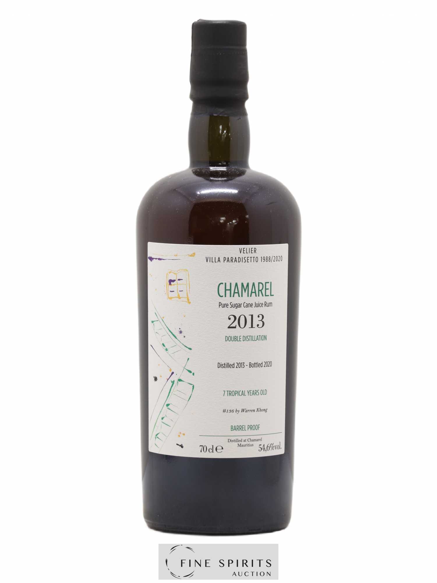 Chamarel 7 years 2013 Velier Villa Paradisetto 1988-2020 Cask n°136 - bottled 2020 - Lot de 1 bouteille - 1