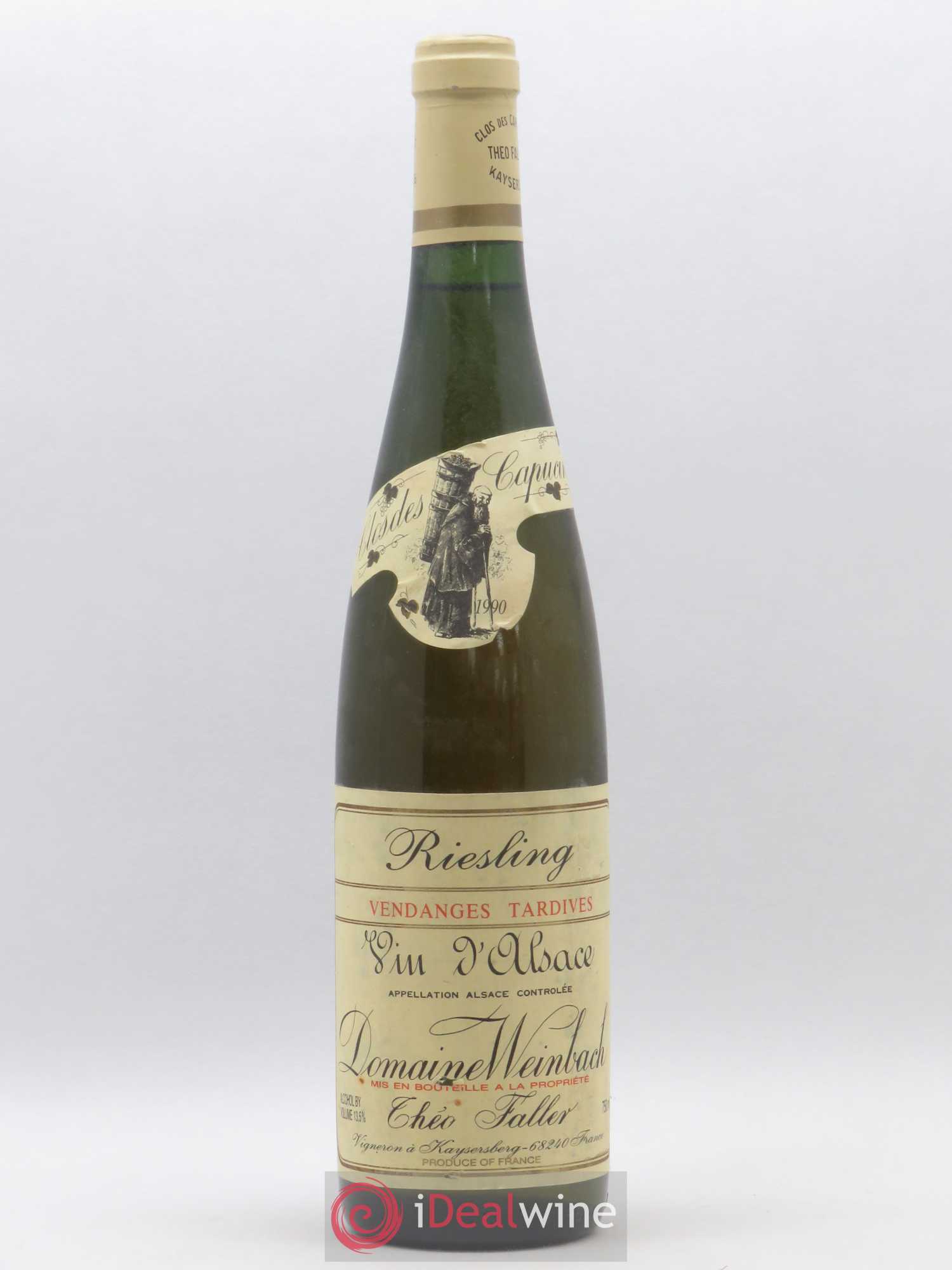 Riesling Vendanges Tardives Clos des Capucins Domaine Weinbach 1990 - Posten von 1 Flasche - 0
