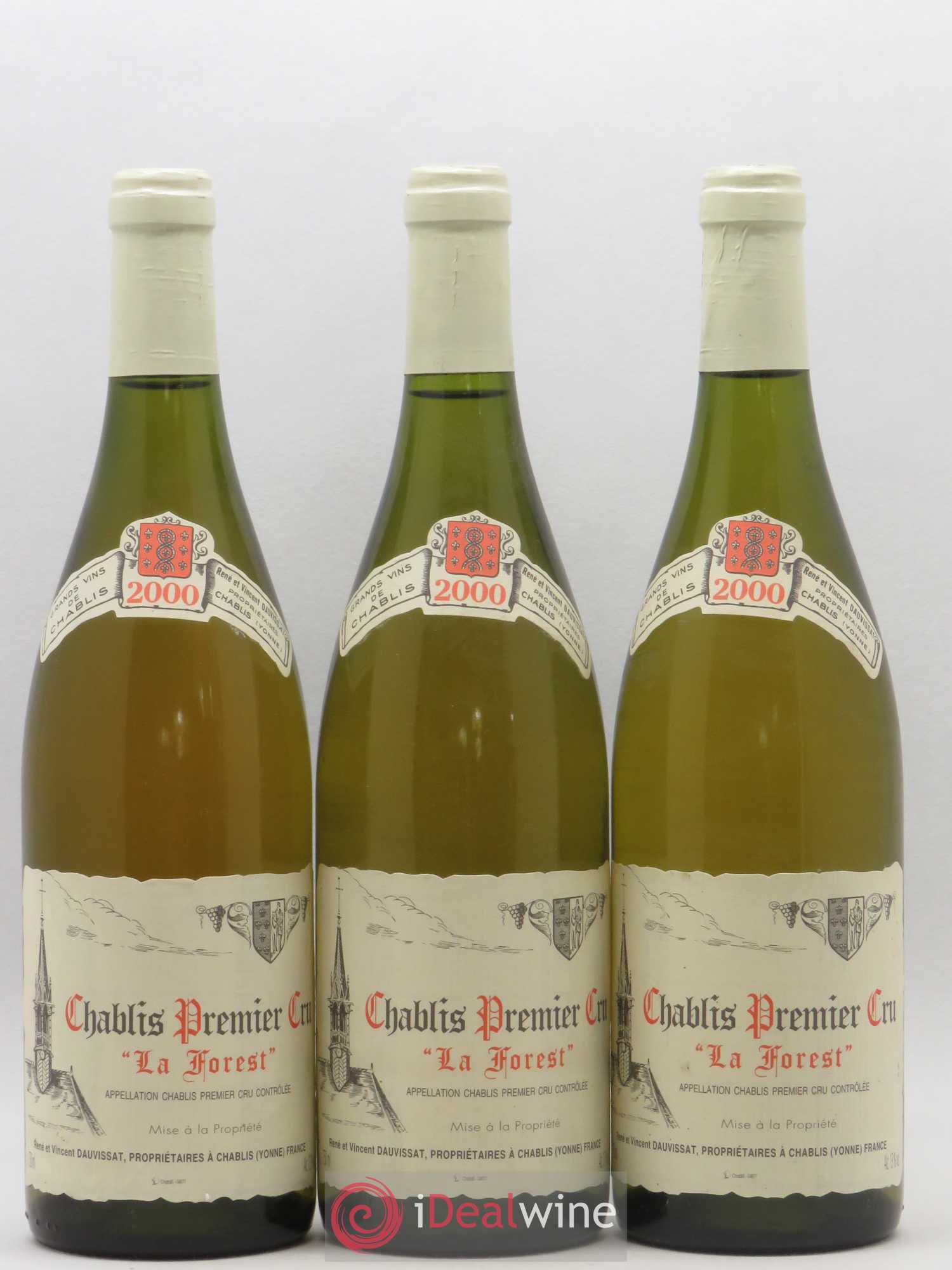 Chablis 1er Cru La Forest Vincent Dauvissat (Domaine) 2000 - Lot de 3 bouteilles - 0