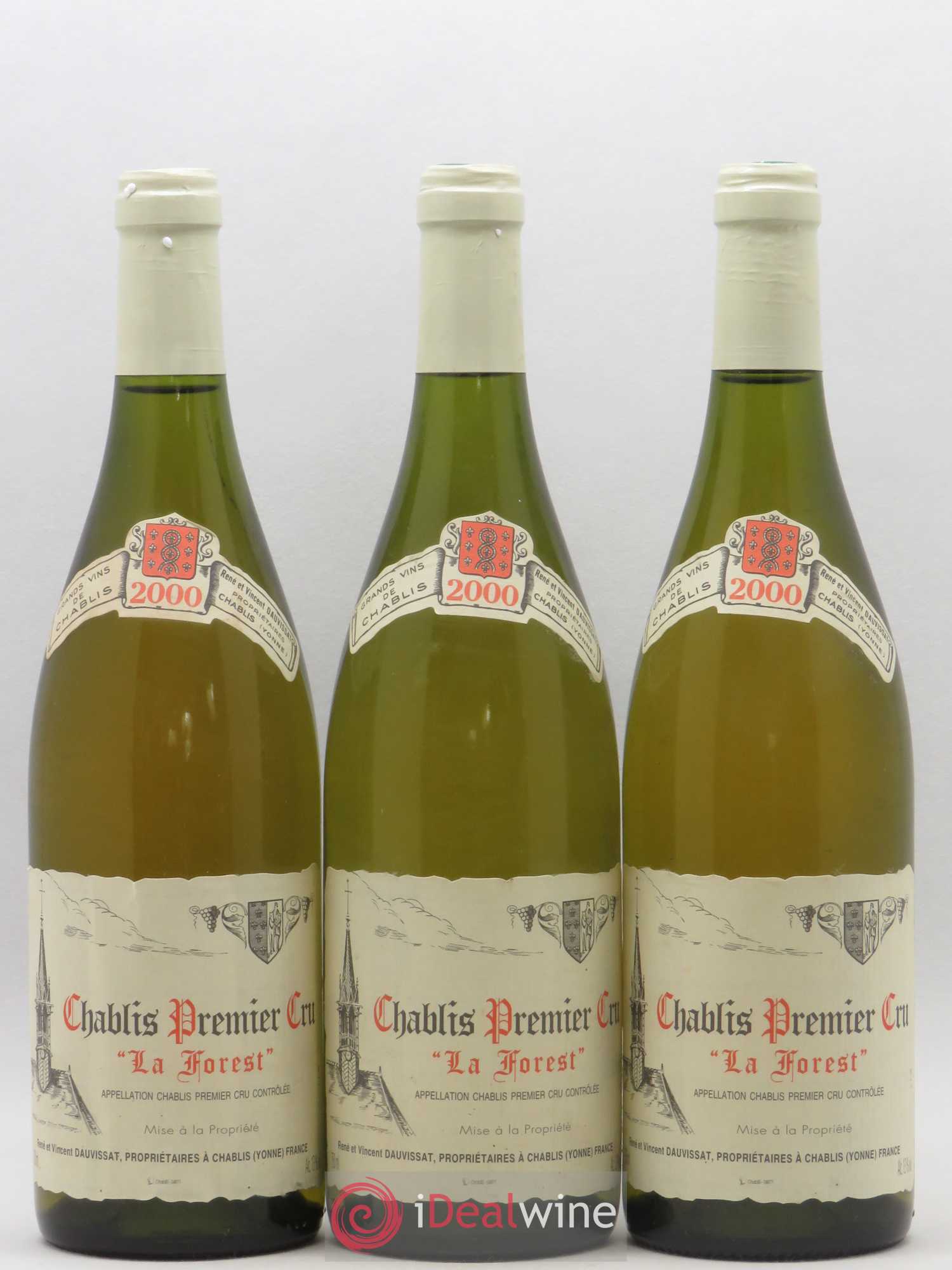 Chablis 1er Cru La Forest Vincent Dauvissat (Domaine) 2000 - Lot de 3 bouteilles - 0