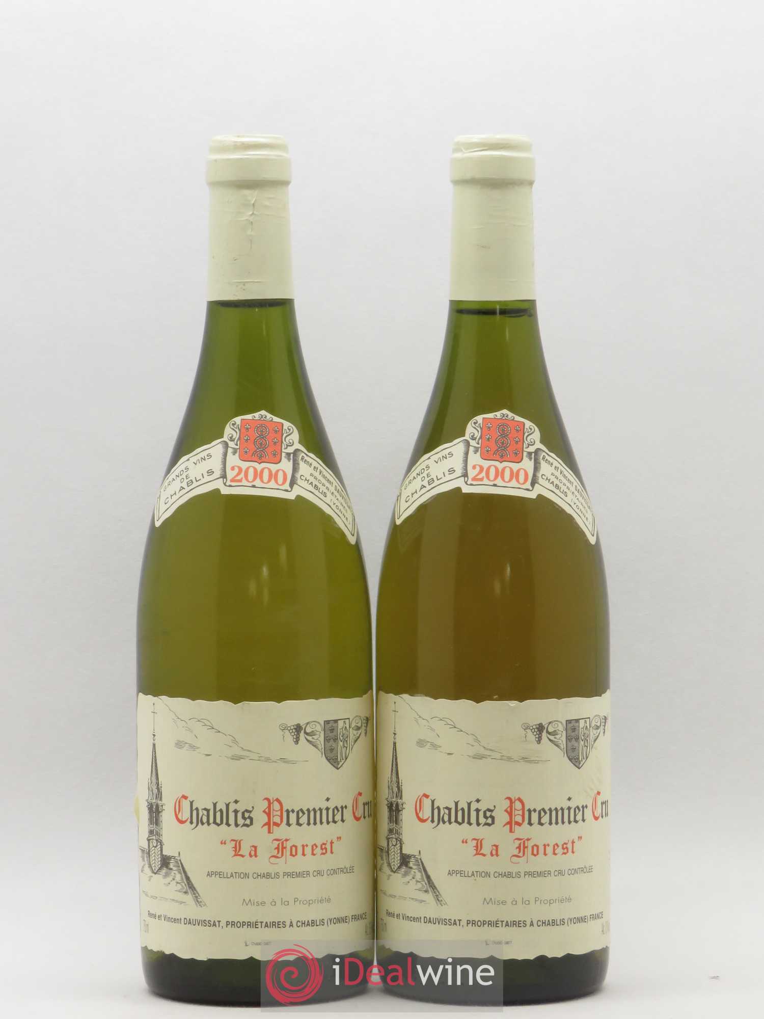 Chablis 1er Cru La Forest Vincent Dauvissat (Domaine) 2000 - Lot de 2 bouteilles - 0